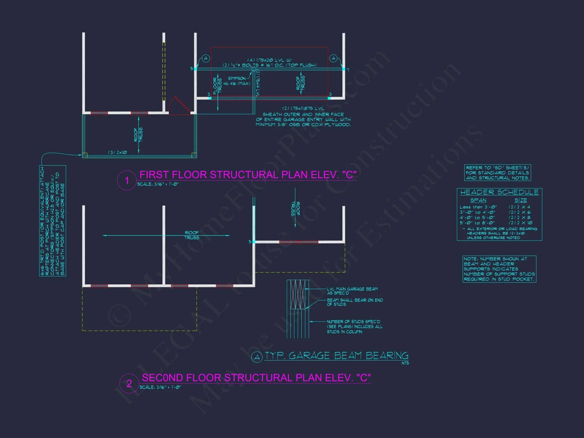 Traditional 4-Bedroom house Plan with 2-Car Garage