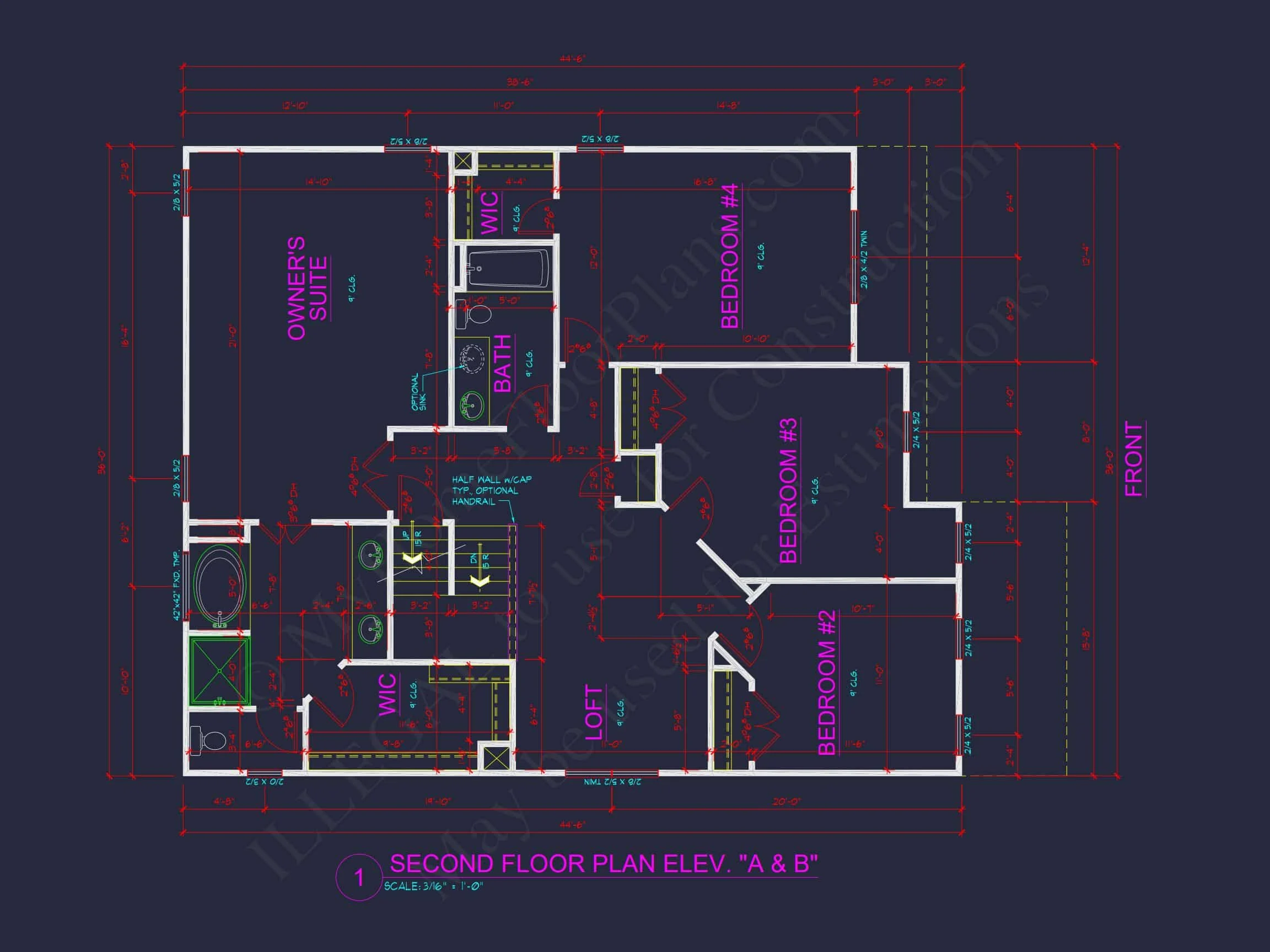 8-1052 HOUSE PLAN - Traditional Colonial Home Plan - 4-Bed, 2.5-Bath, 2,629 SF 16 Traditional 4-Bedroom house Plan with 2-Car Garage