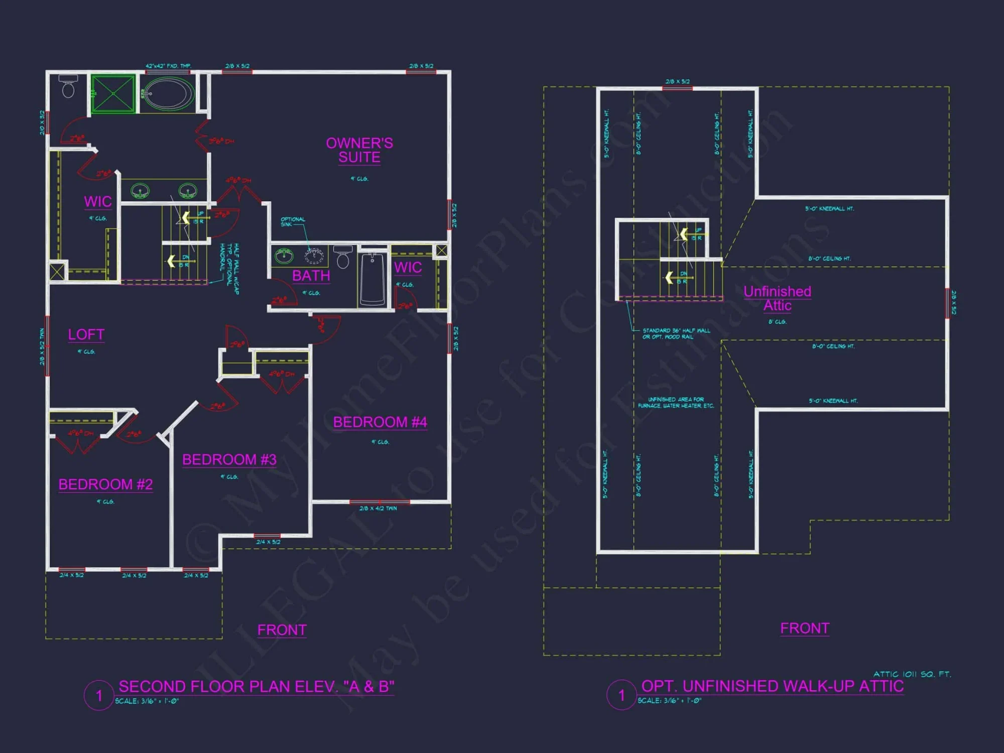 Traditional 4-Bedroom house Plan with 2-Car Garage