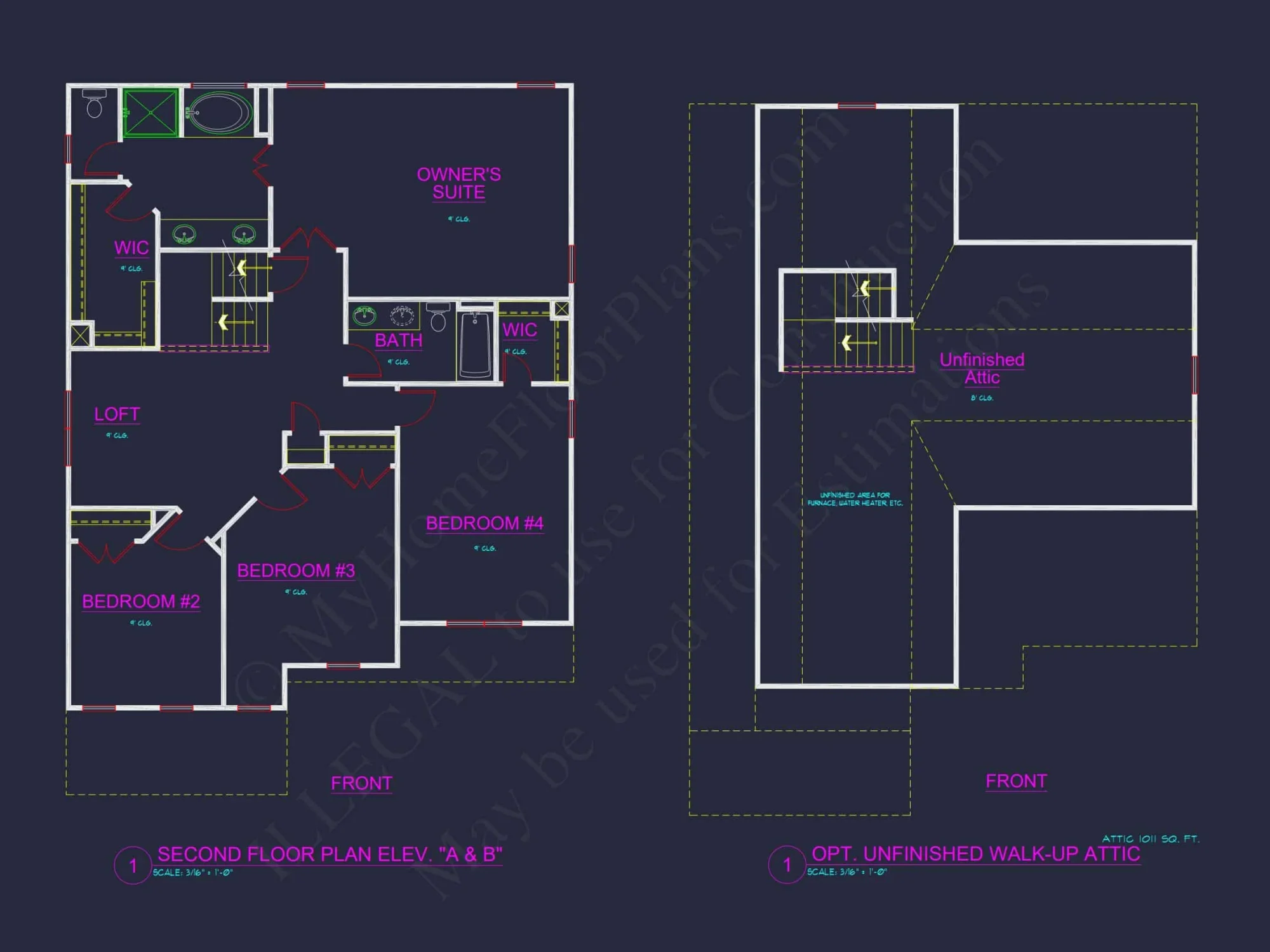 Traditional 4-Bedroom house Plan with 2-Car Garage