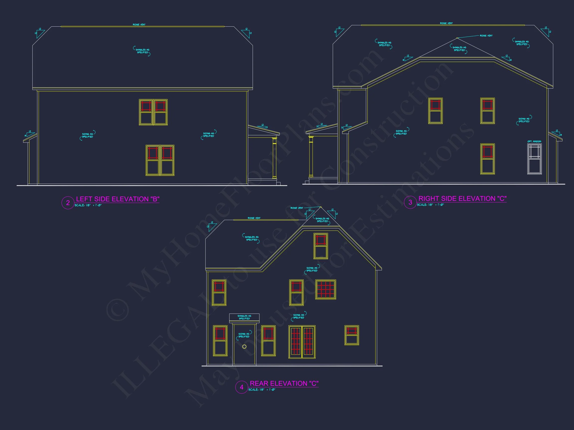 8-1052 HOUSE PLAN - Traditional Colonial Home Plan - 4-Bed, 2.5-Bath, 2,629 SF 8 Traditional 4-Bedroom house Plan with 2-Car Garage