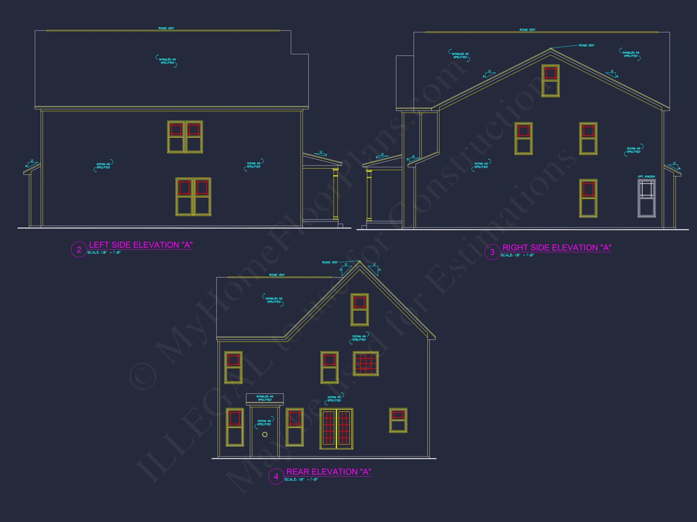 8-1052 HOUSE PLAN - Traditional Colonial Home Plan - 4-Bed, 2.5-Bath, 2,629 SF 4 Traditional 4-Bedroom house Plan with 2-Car Garage
