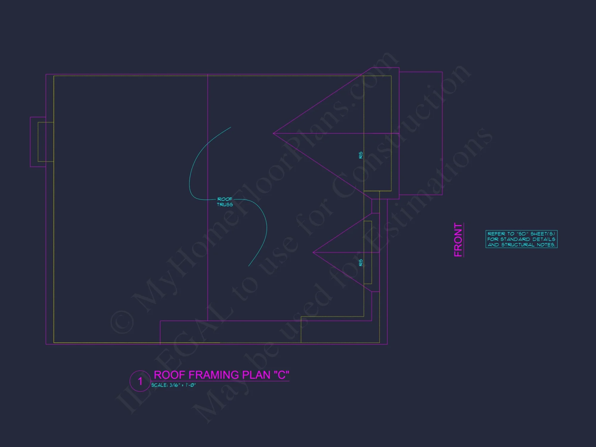 Modern Craftsman house Plan - 2-Story Floor Plan with CAD Designs