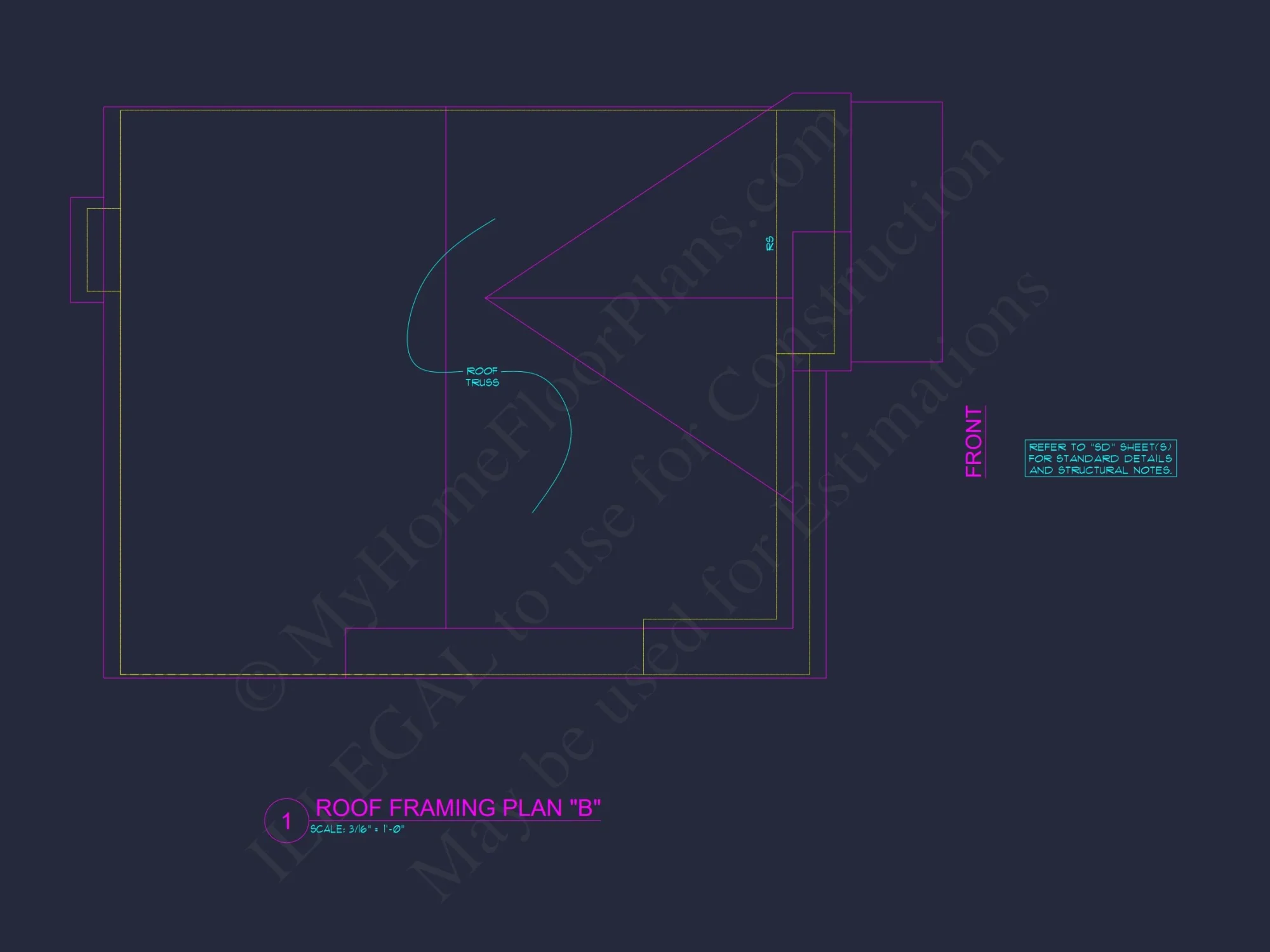 Modern Craftsman house Plan - 2-Story Floor Plan with CAD Designs