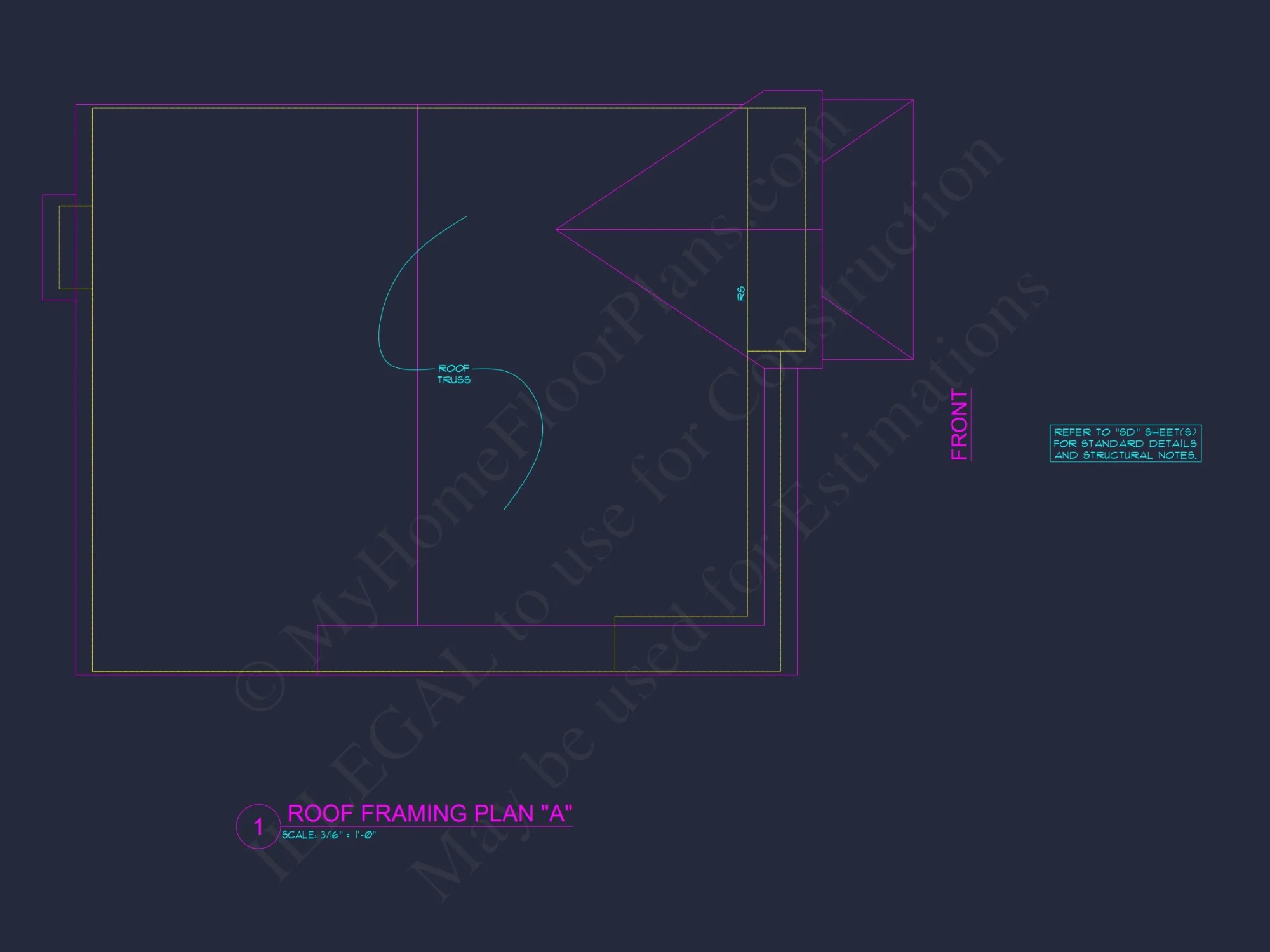 Modern Craftsman house Plan - 2-Story Floor Plan with CAD Designs