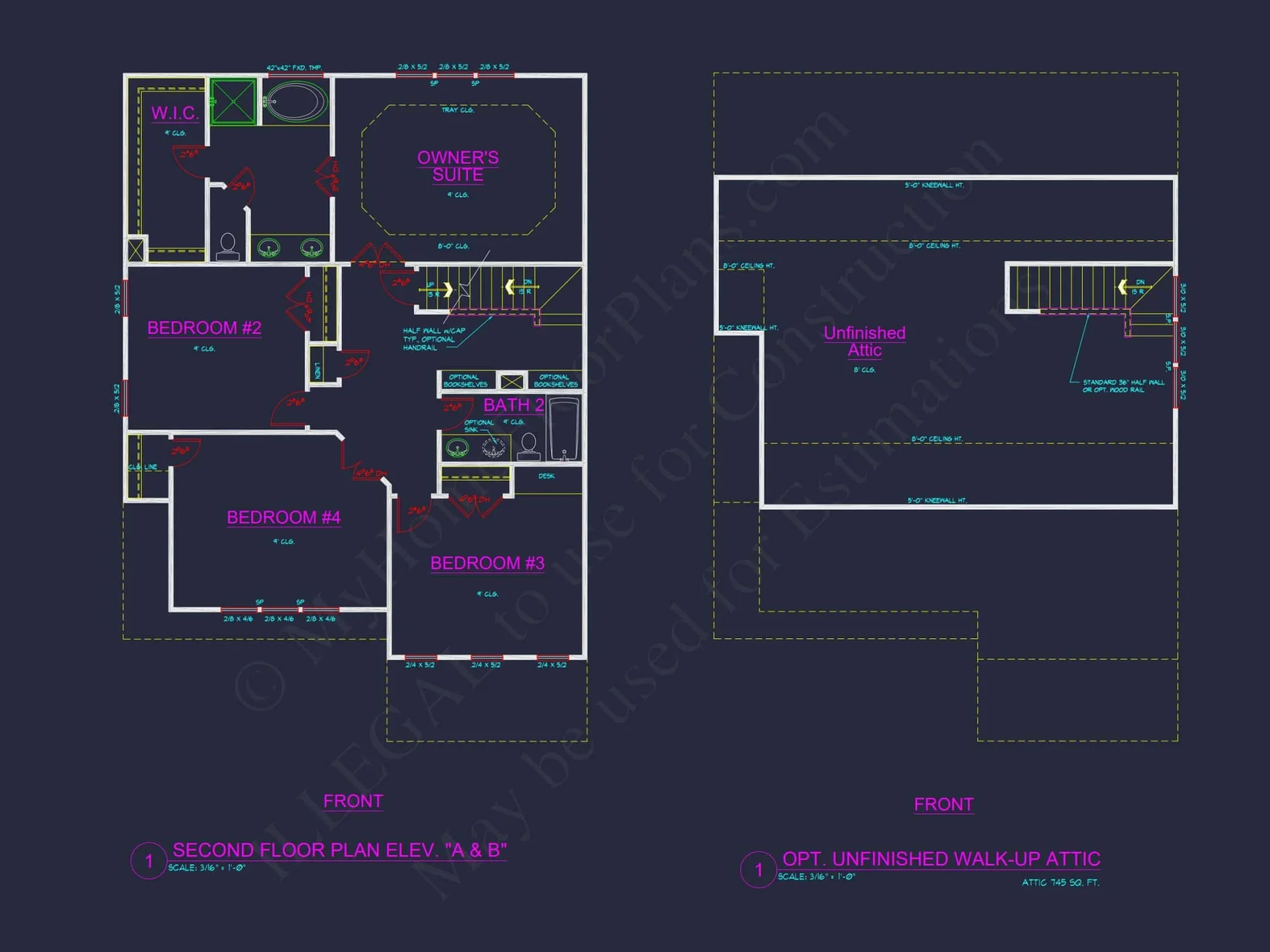 Modern Craftsman house Plan - 2-Story Floor Plan with CAD Designs