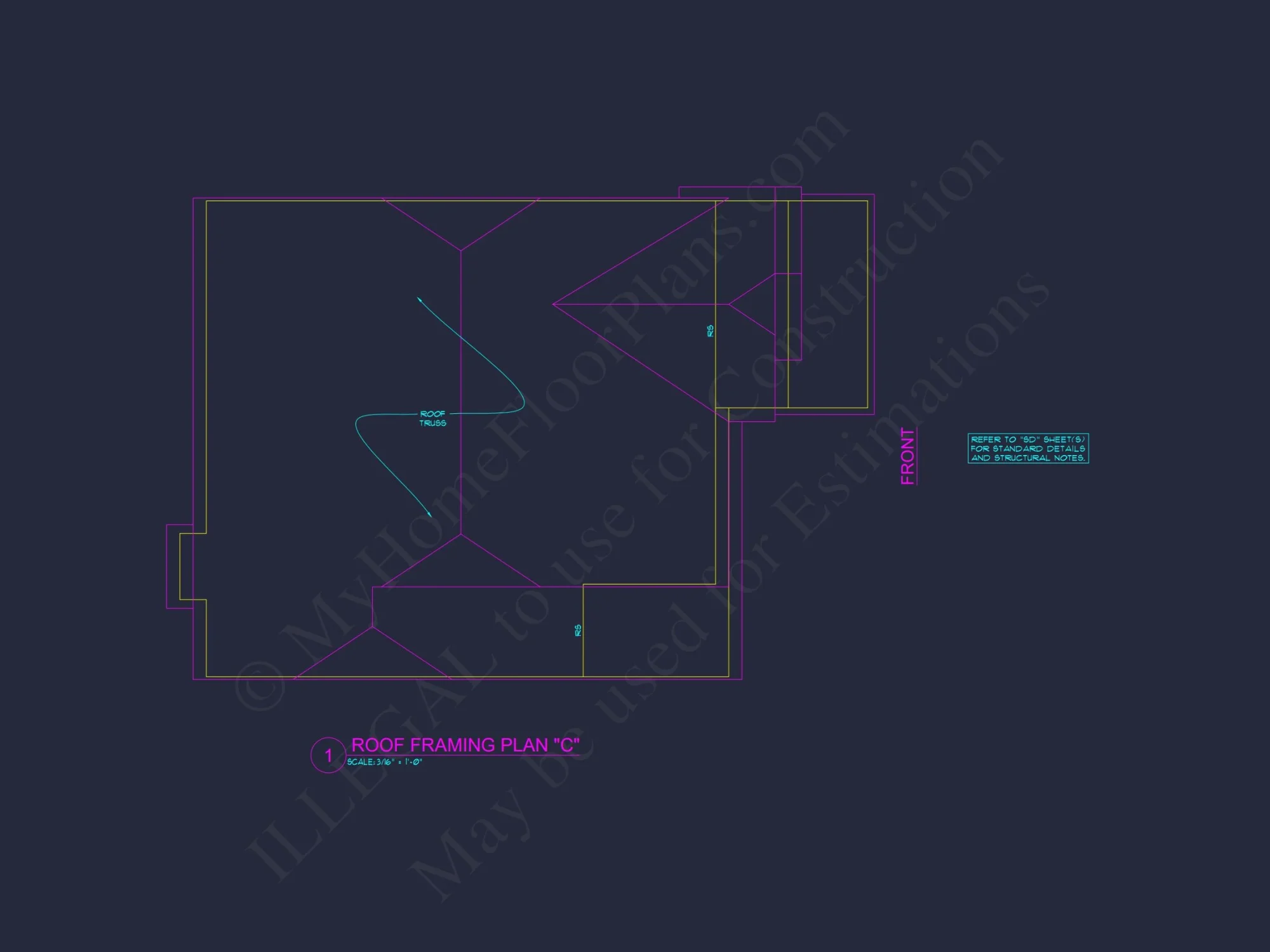 Modern house Plan with 4 Bedrooms, 2 Stories & CAD Designs