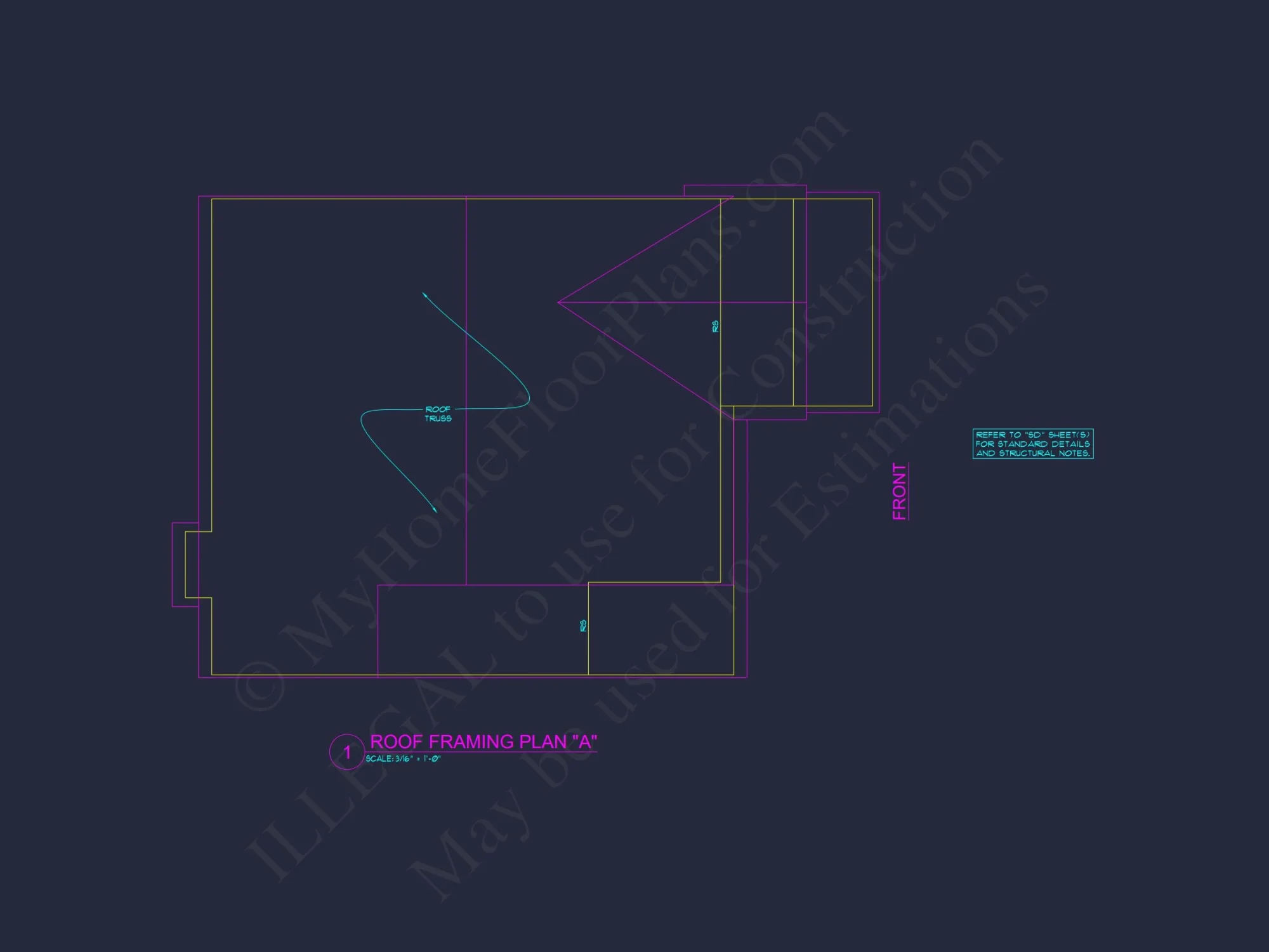 Modern house Plan with 4 Bedrooms, 2 Stories & CAD Designs