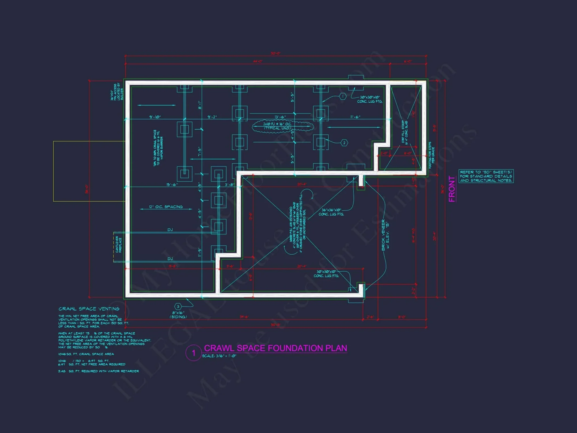 Modern house Plan with 4 Bedrooms, 2 Stories & CAD Designs