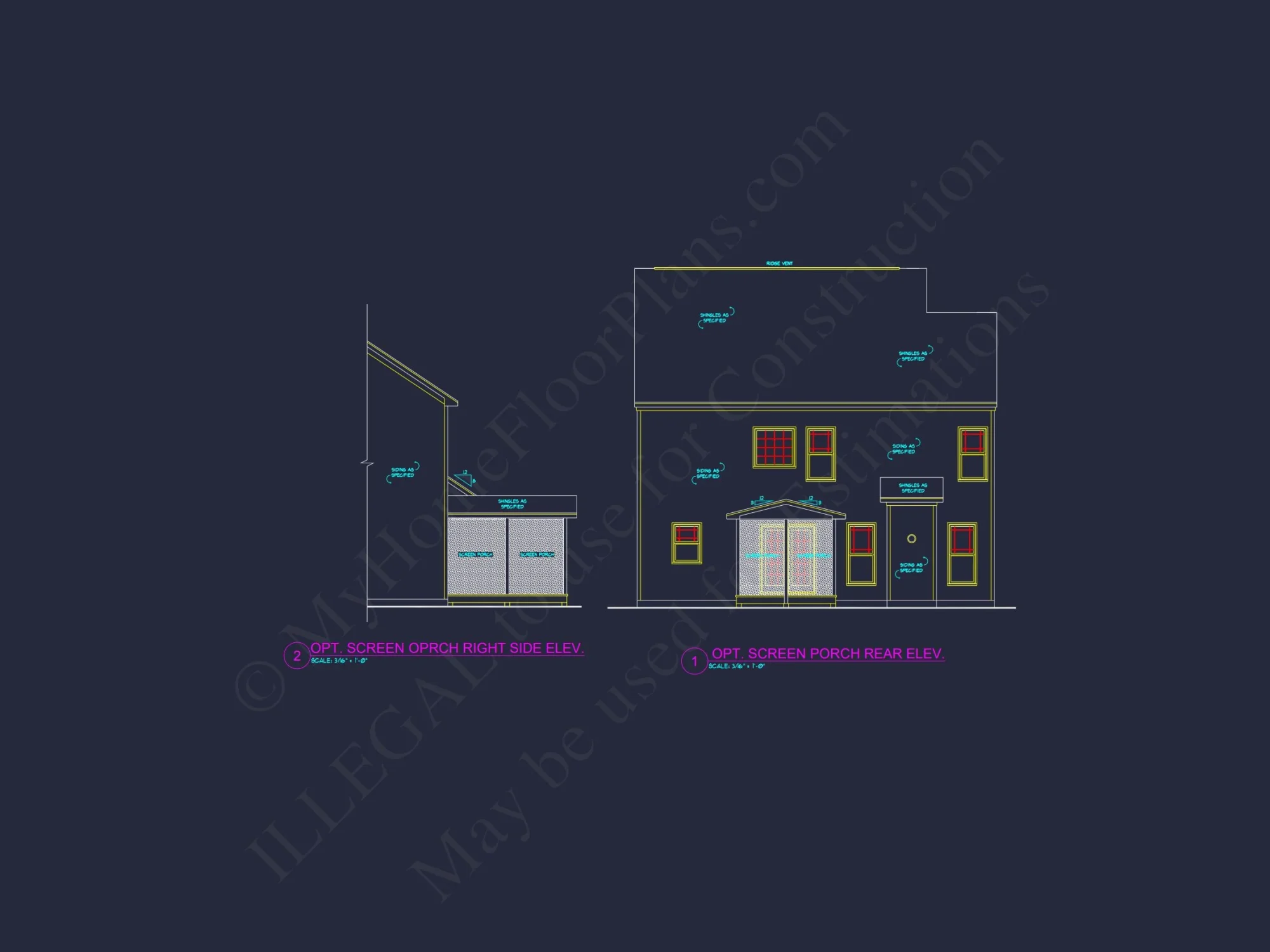 Modern house Plan with 4 Bedrooms, 2 Stories & CAD Designs