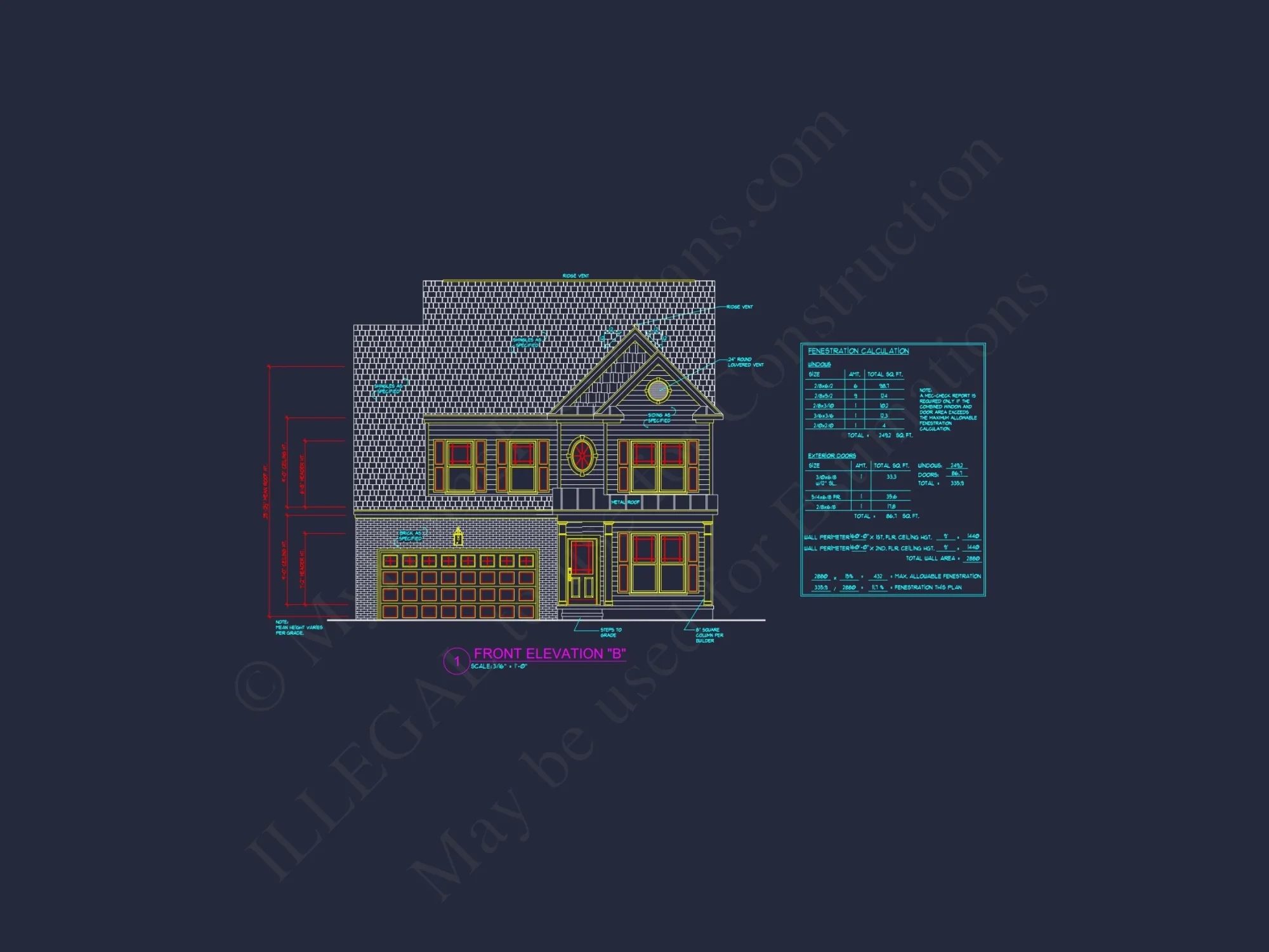 Modern house Plan with 4 Bedrooms, 2 Stories & CAD Designs