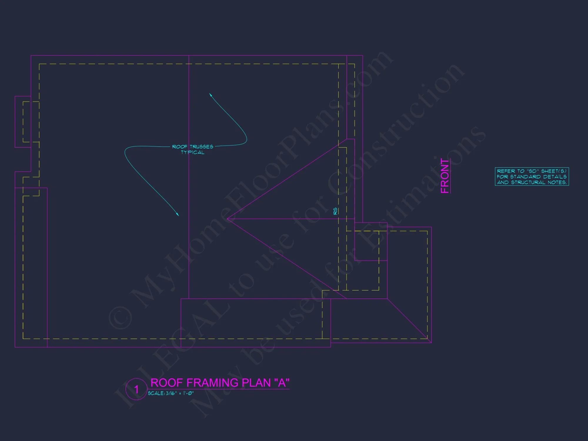 Traditional house Plan with 4 Bedrooms and CAD Blueprints
