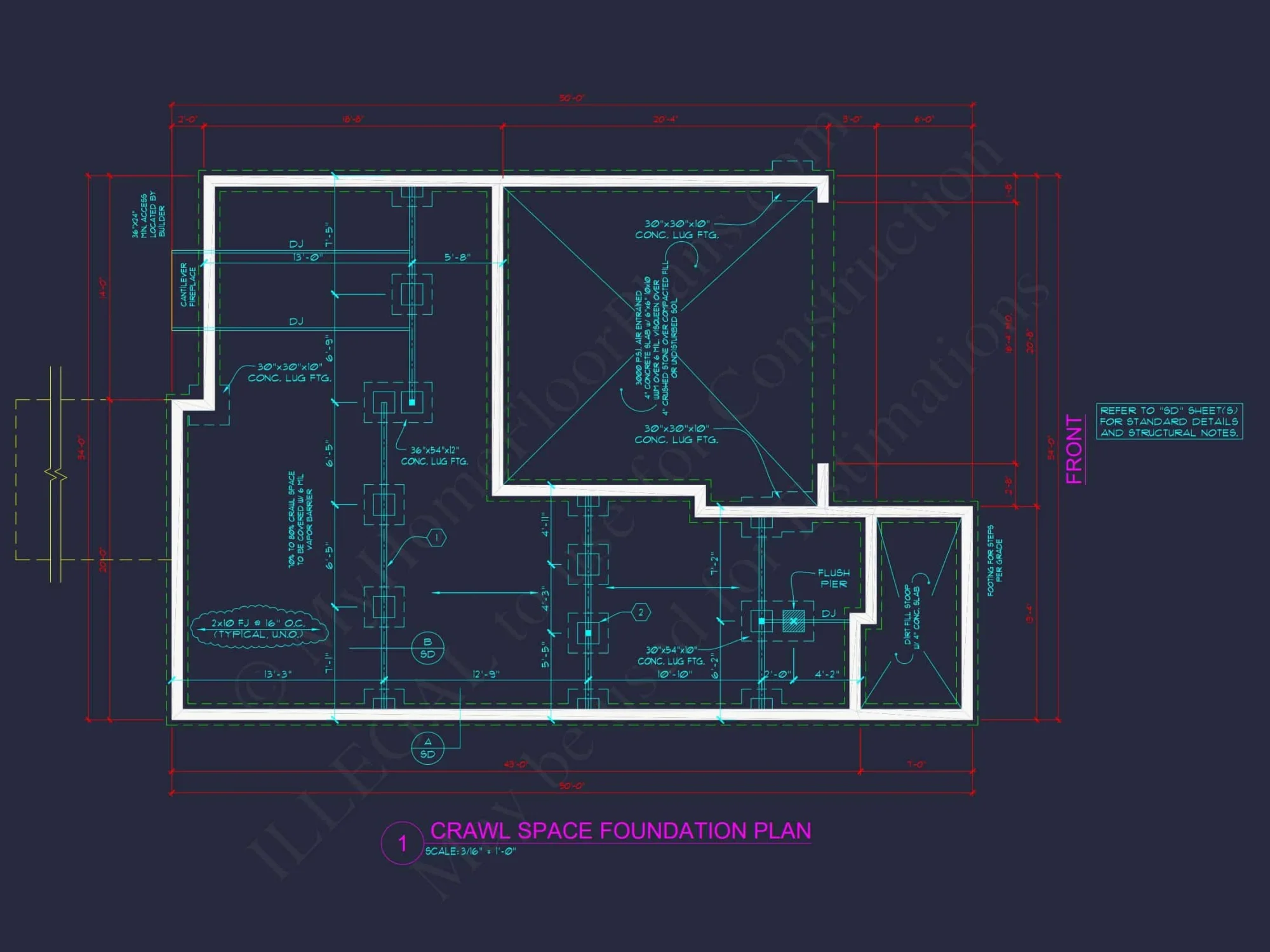 Traditional house Plan with 4 Bedrooms and CAD Blueprints