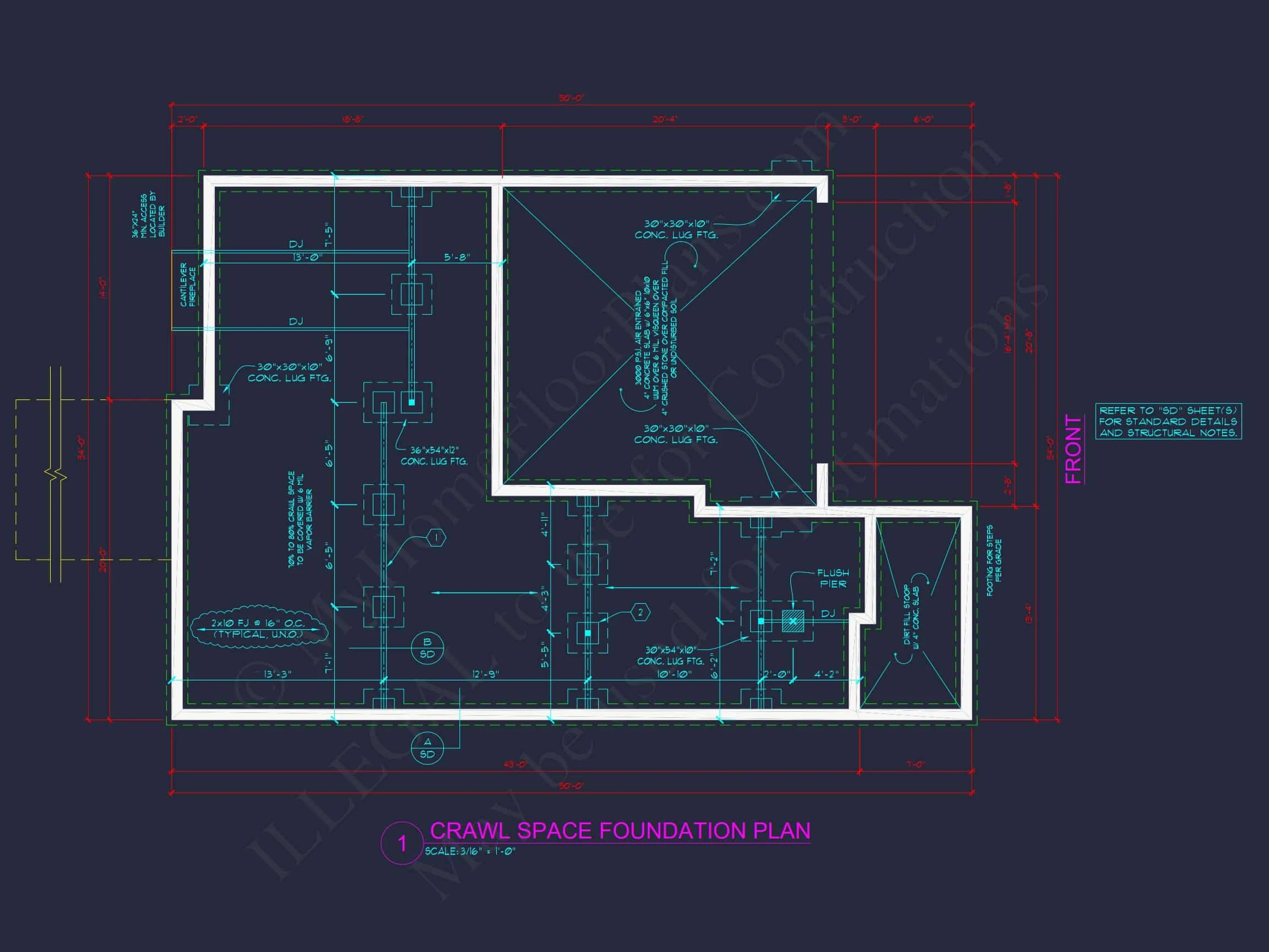 Traditional house Plan with 4 Bedrooms and CAD Blueprints
