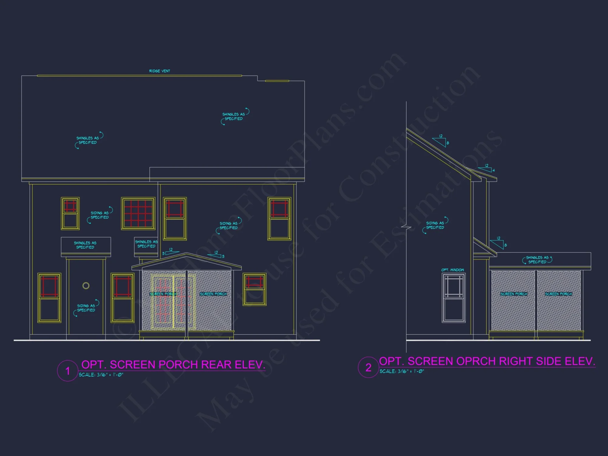 Traditional house Plan with 4 Bedrooms and CAD Blueprints