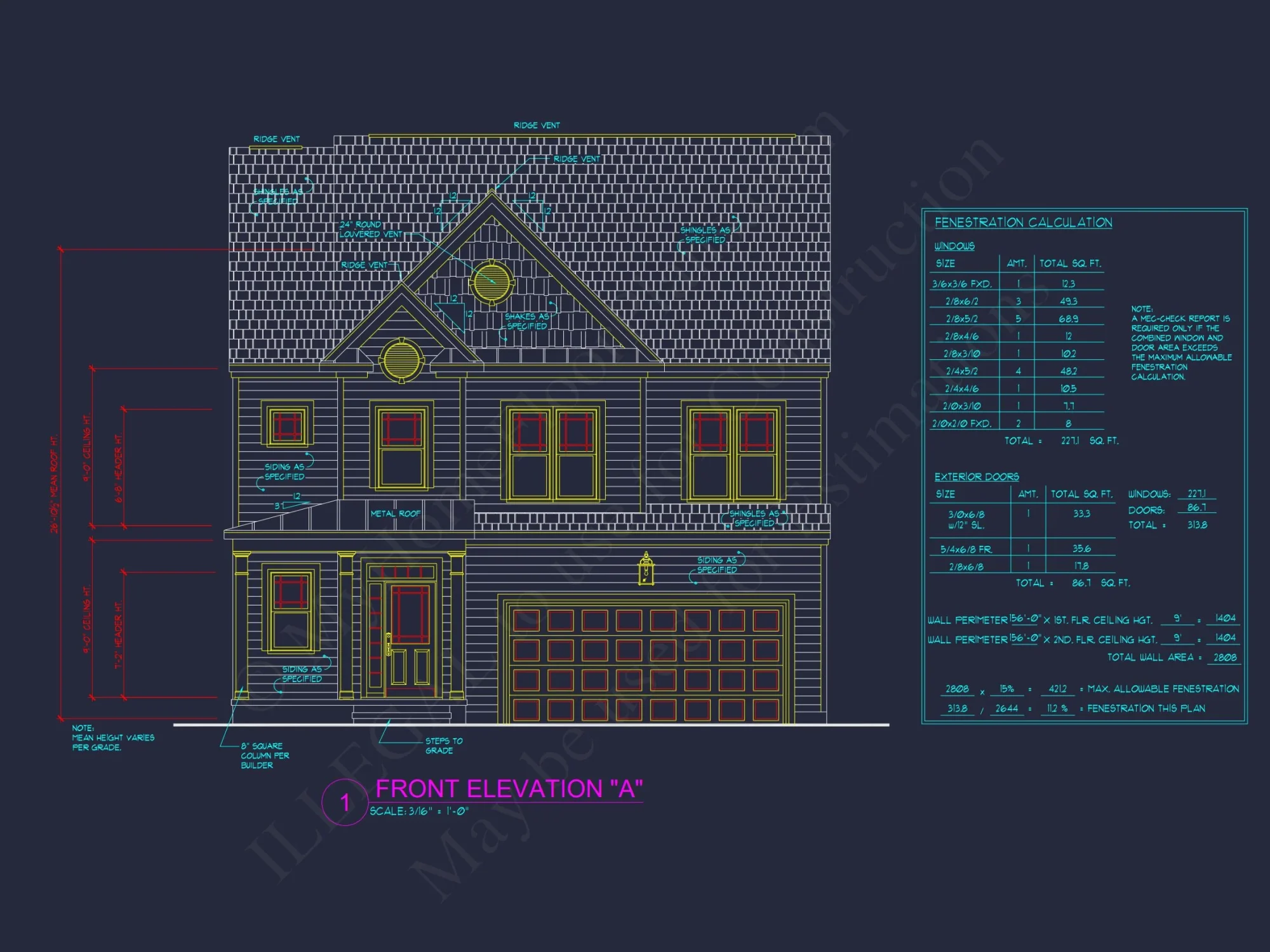 Traditional house Plan with 4 Bedrooms and CAD Blueprints