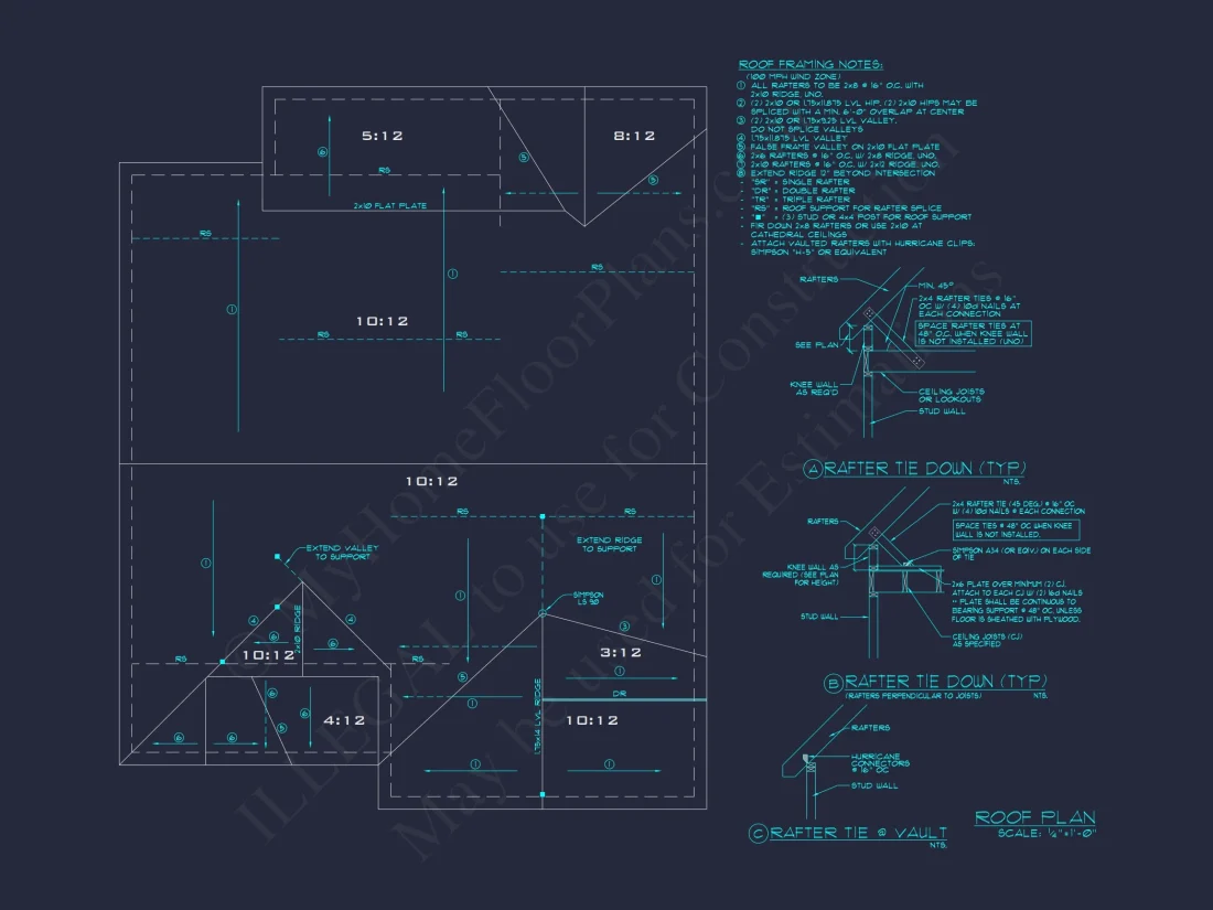 Beautiful Two-Story house Plan with CAD Blueprint Designs