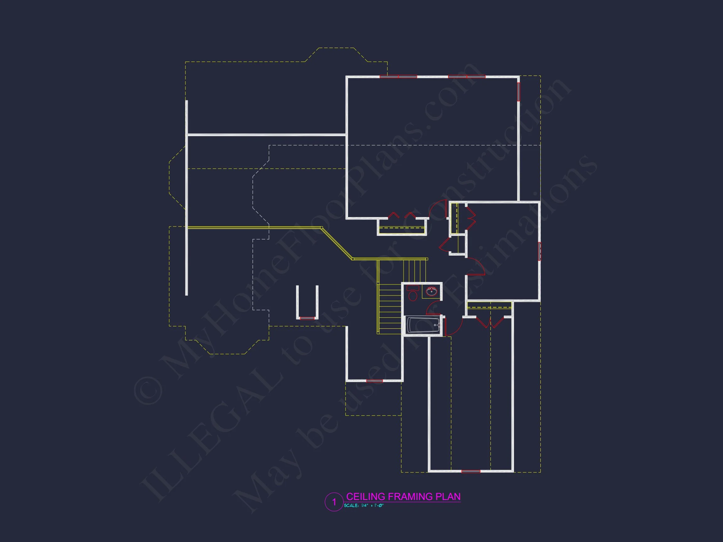 Craftsman house Plan with Spacious Floor Plan and CAD Blueprint