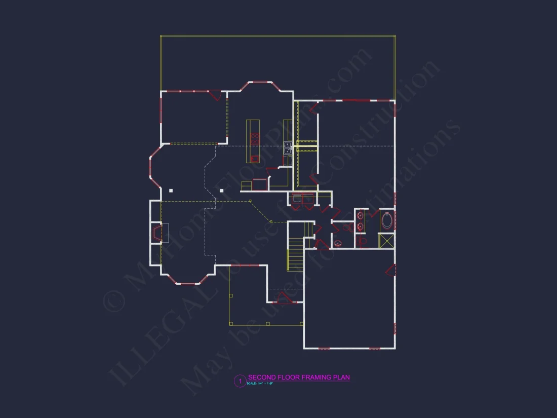 Craftsman house Plan with Spacious Floor Plan and CAD Blueprint