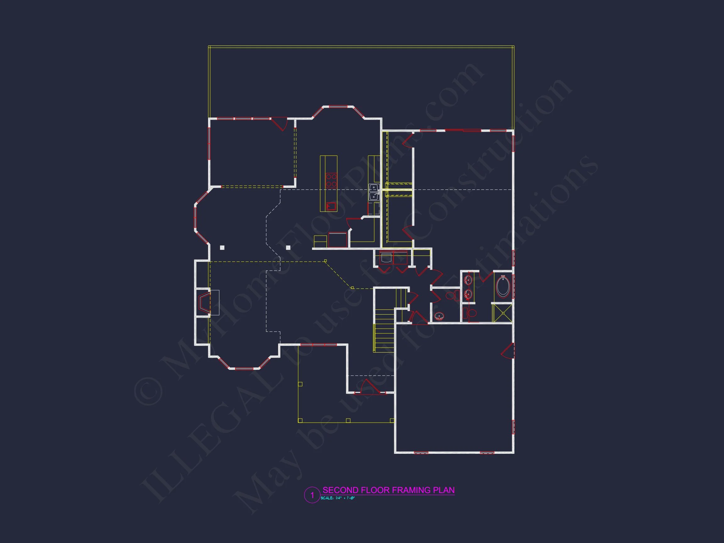 Craftsman house Plan with Spacious Floor Plan and CAD Blueprint