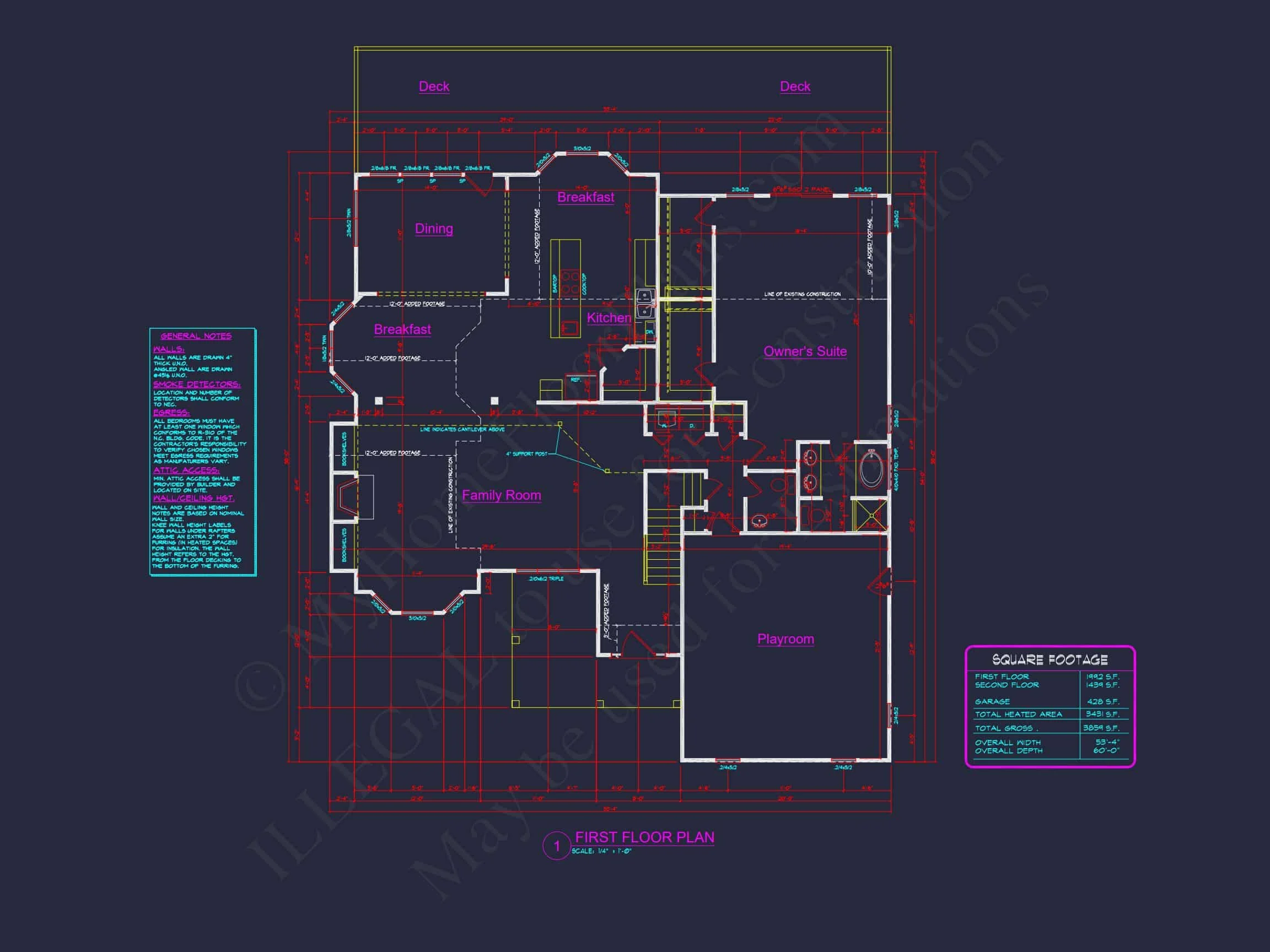 Craftsman house Plan with Spacious Floor Plan and CAD Blueprint