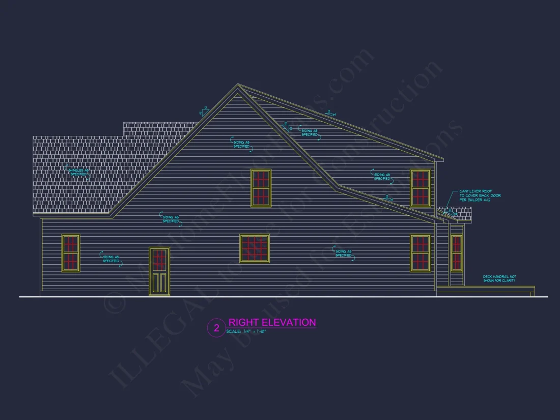 Craftsman house Plan with Spacious Floor Plan and CAD Blueprint