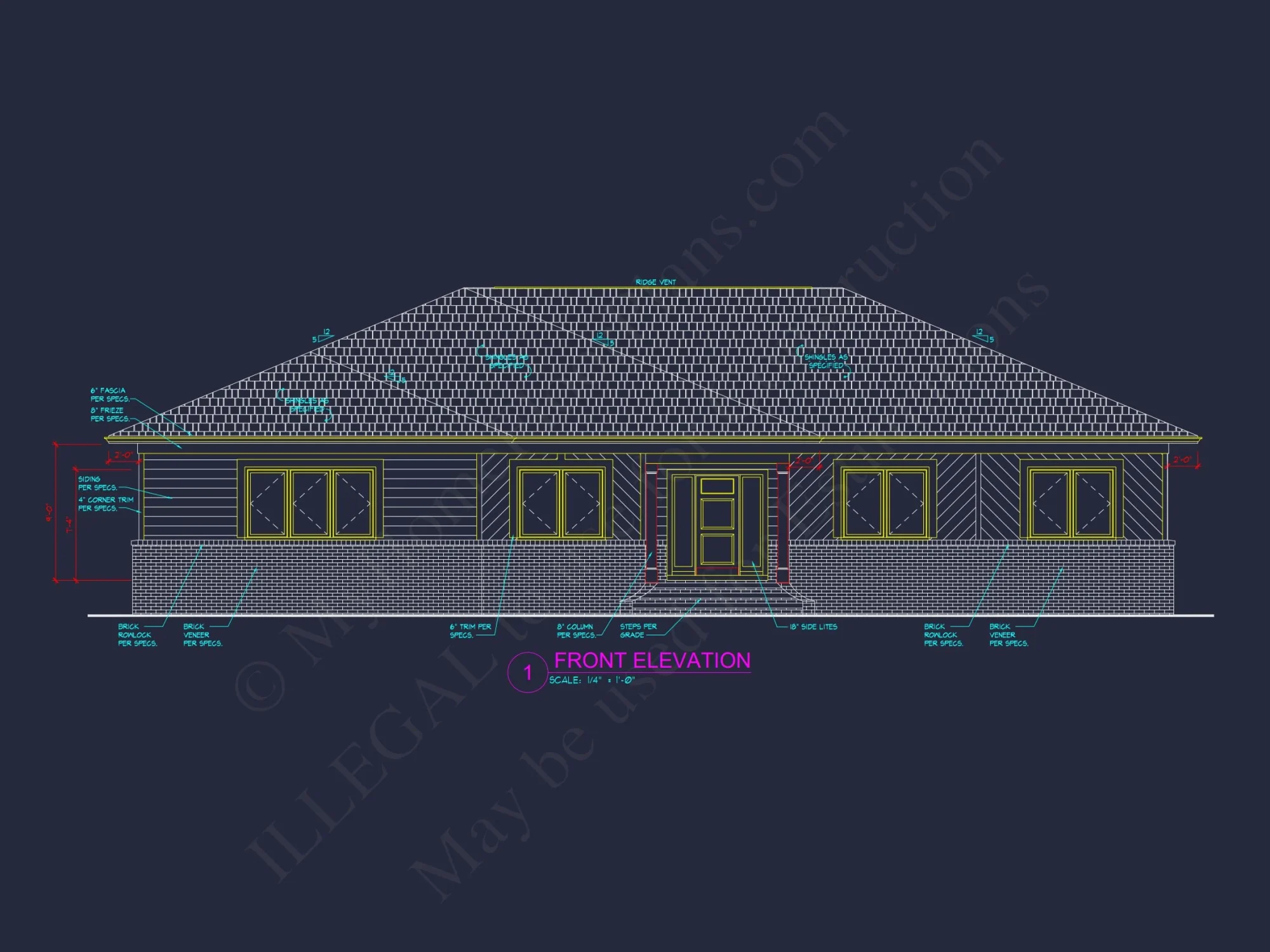 Modern Craftsman house Plan with Open Floor Blueprint Design