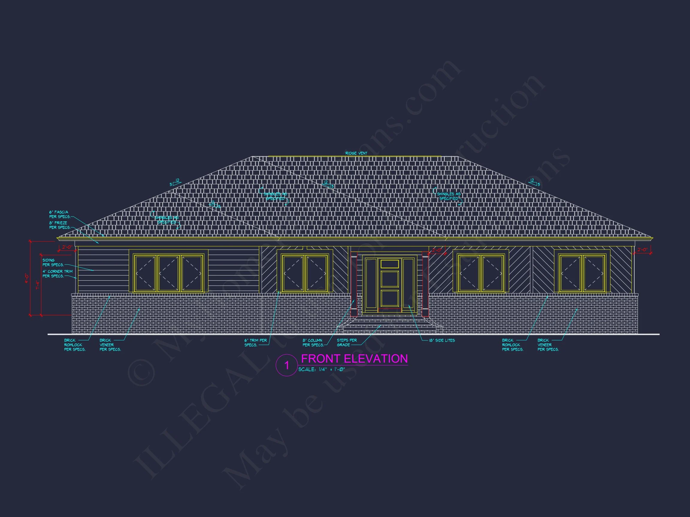 Modern Craftsman house Plan with Open Floor Blueprint Design