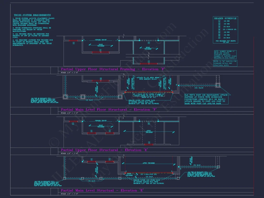 Spacious 3-Story house Plan with 4 Beds, 3-Car Garage & CAD Designs