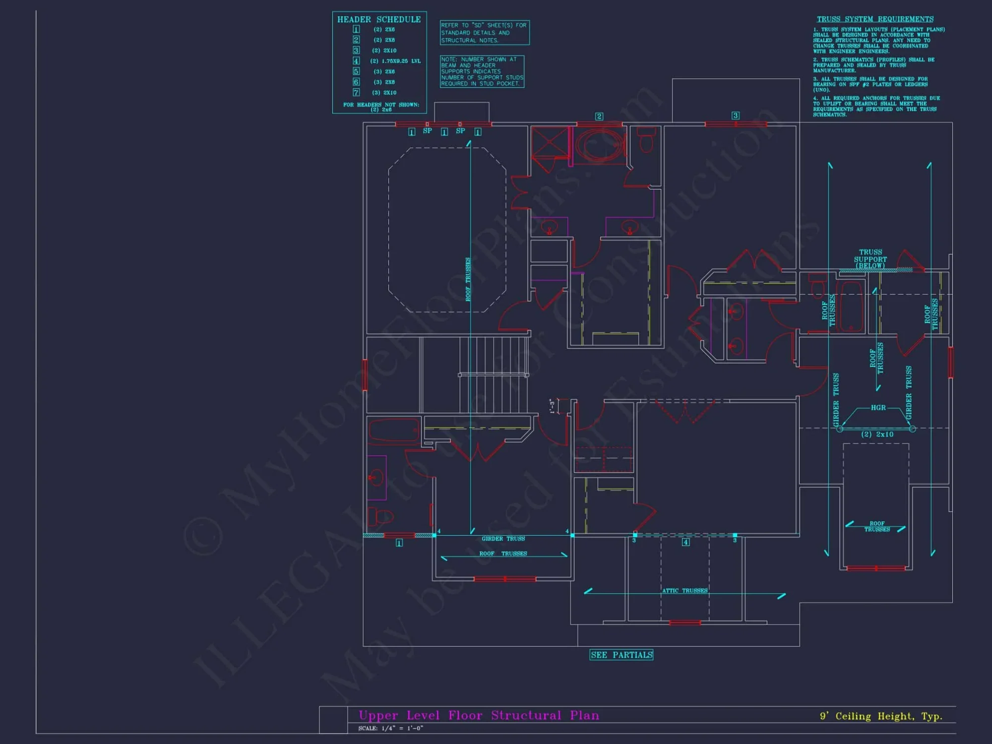 Spacious 3-Story house Plan with 4 Beds, 3-Car Garage & CAD Designs
