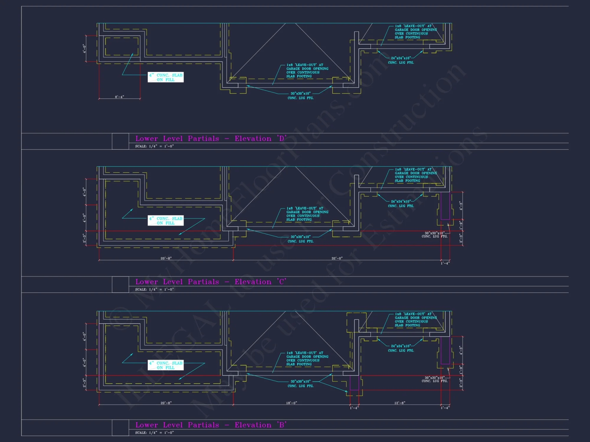 Spacious 3-Story house Plan with 4 Beds, 3-Car Garage & CAD Designs