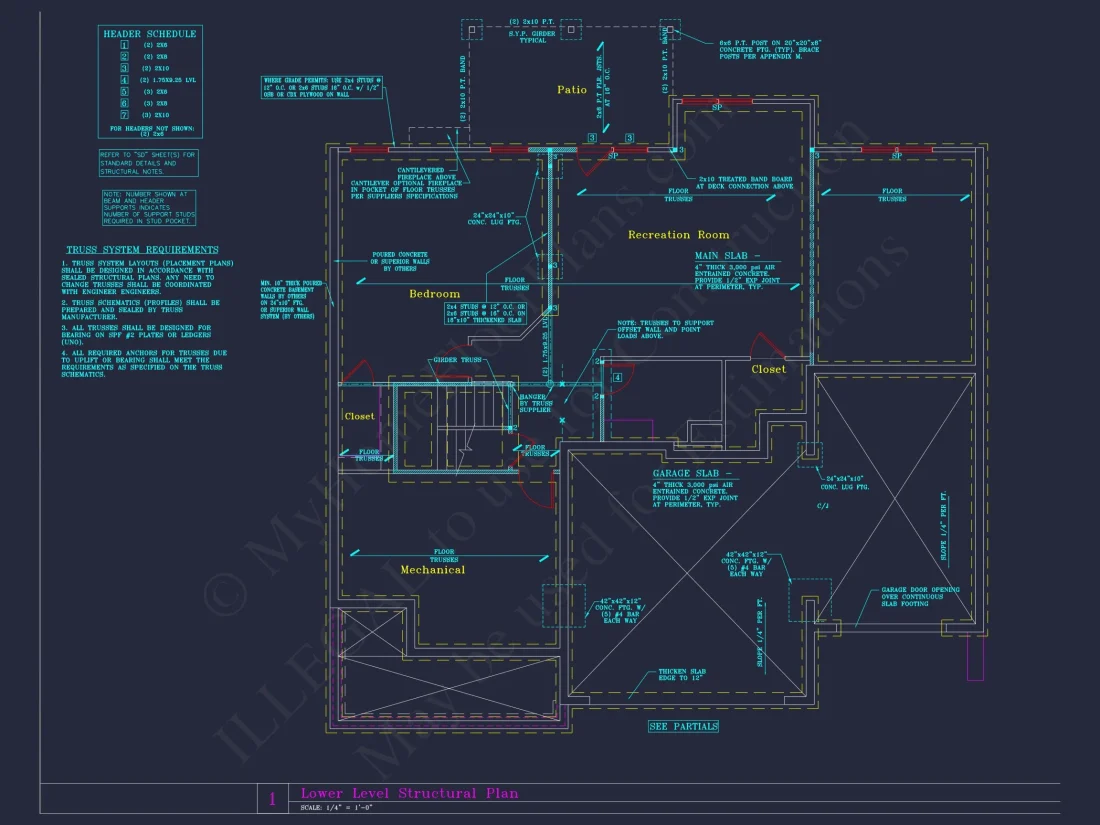 Spacious 3-Story house Plan with 4 Beds, 3-Car Garage & CAD Designs