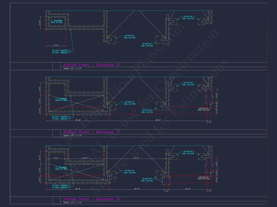 Spacious 3-Story house Plan with 4 Beds, 3-Car Garage & CAD Designs