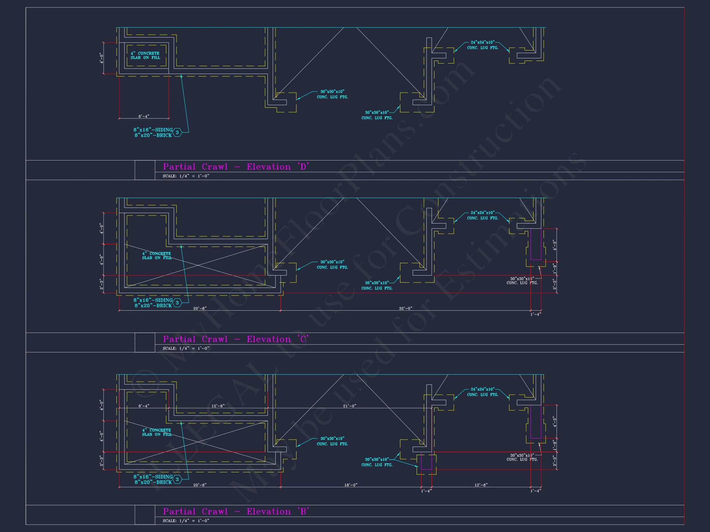 7-2374 HOUSE PLAN - Traditional Colonial Home Plan - 4-Bed, 3-Bath, 2,850 SF 27 Spacious 3-Story house Plan with 4 Beds, 3-Car Garage & CAD Designs