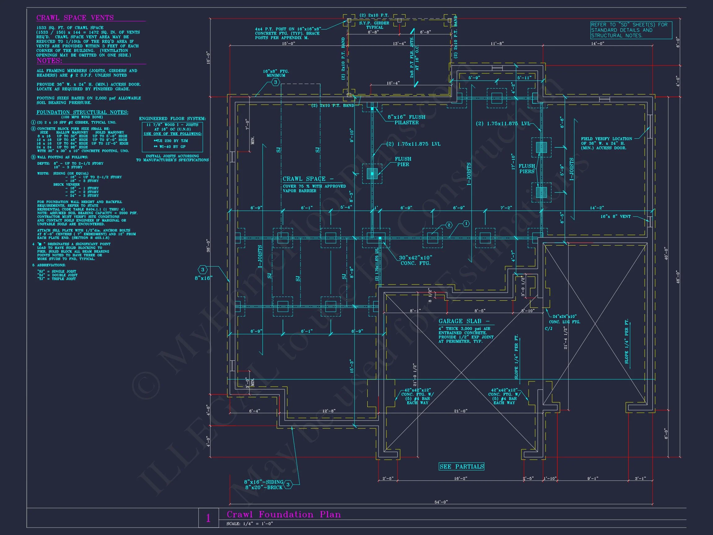 7-2374 HOUSE PLAN - Traditional Colonial Home Plan - 4-Bed, 3-Bath, 2,850 SF 26 Spacious 3-Story house Plan with 4 Beds, 3-Car Garage & CAD Designs