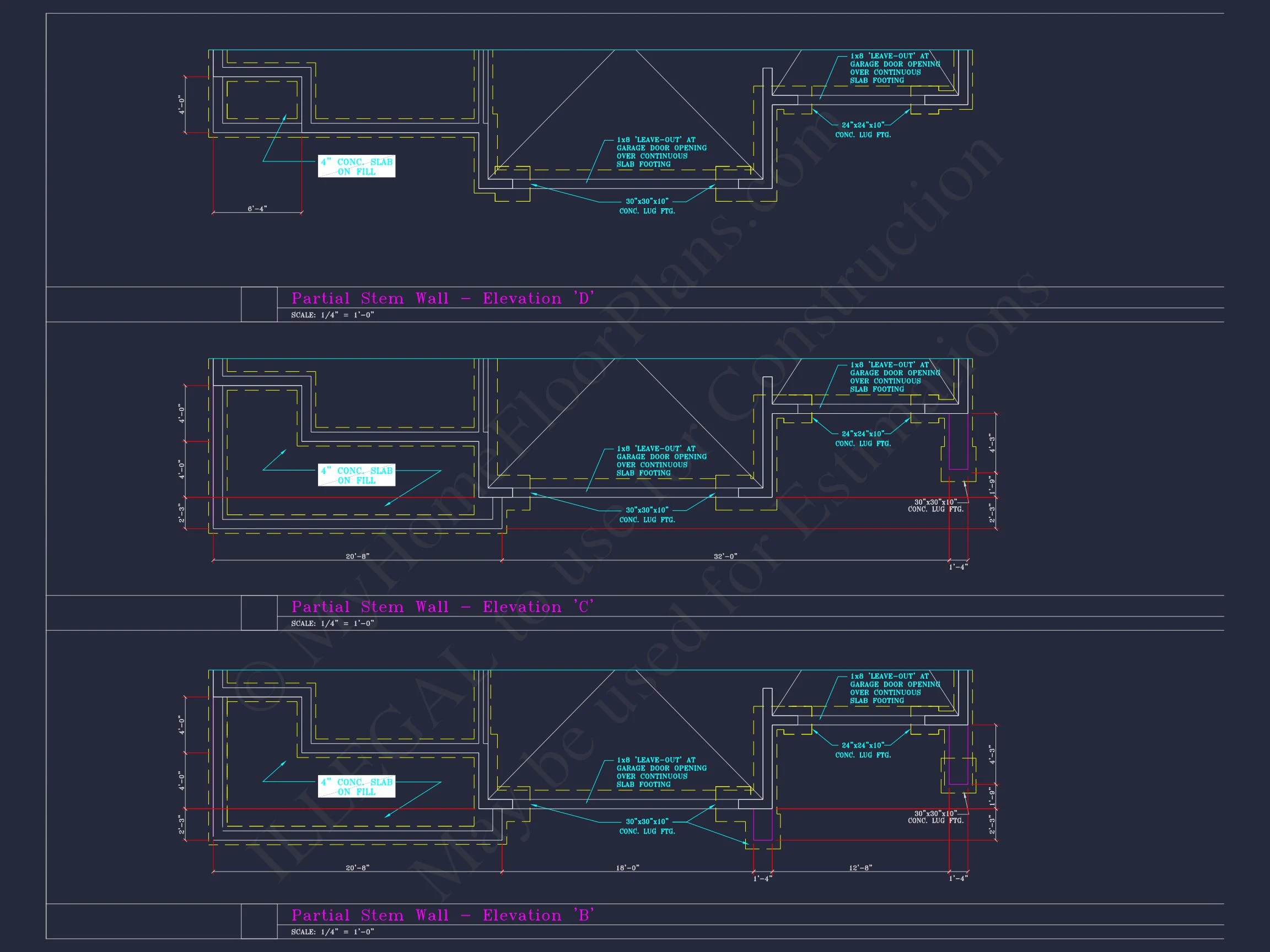 7-2374 HOUSE PLAN - Traditional Colonial Home Plan - 4-Bed, 3-Bath, 2,850 SF 24 Spacious 3-Story house Plan with 4 Beds, 3-Car Garage & CAD Designs