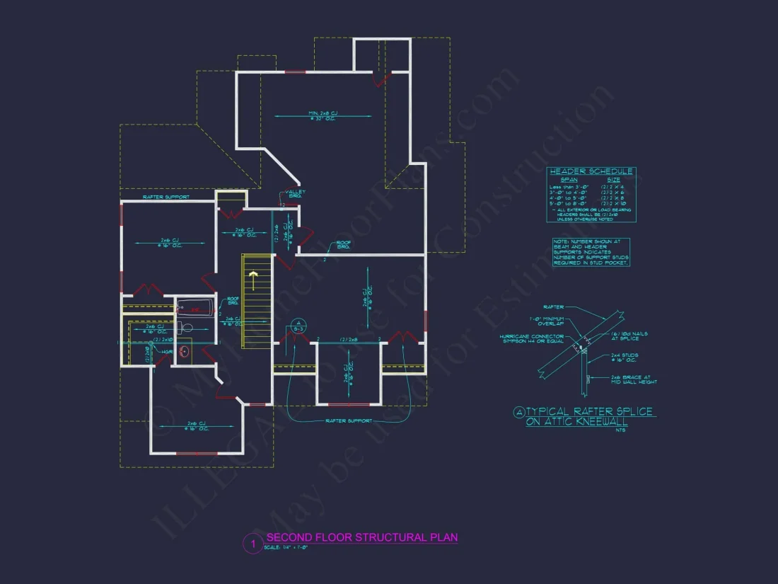 Modern Craftsman house Plan with 4 Bedrooms and Open Floor