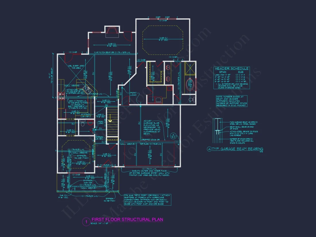 Modern Craftsman house Plan with 4 Bedrooms and Open Floor