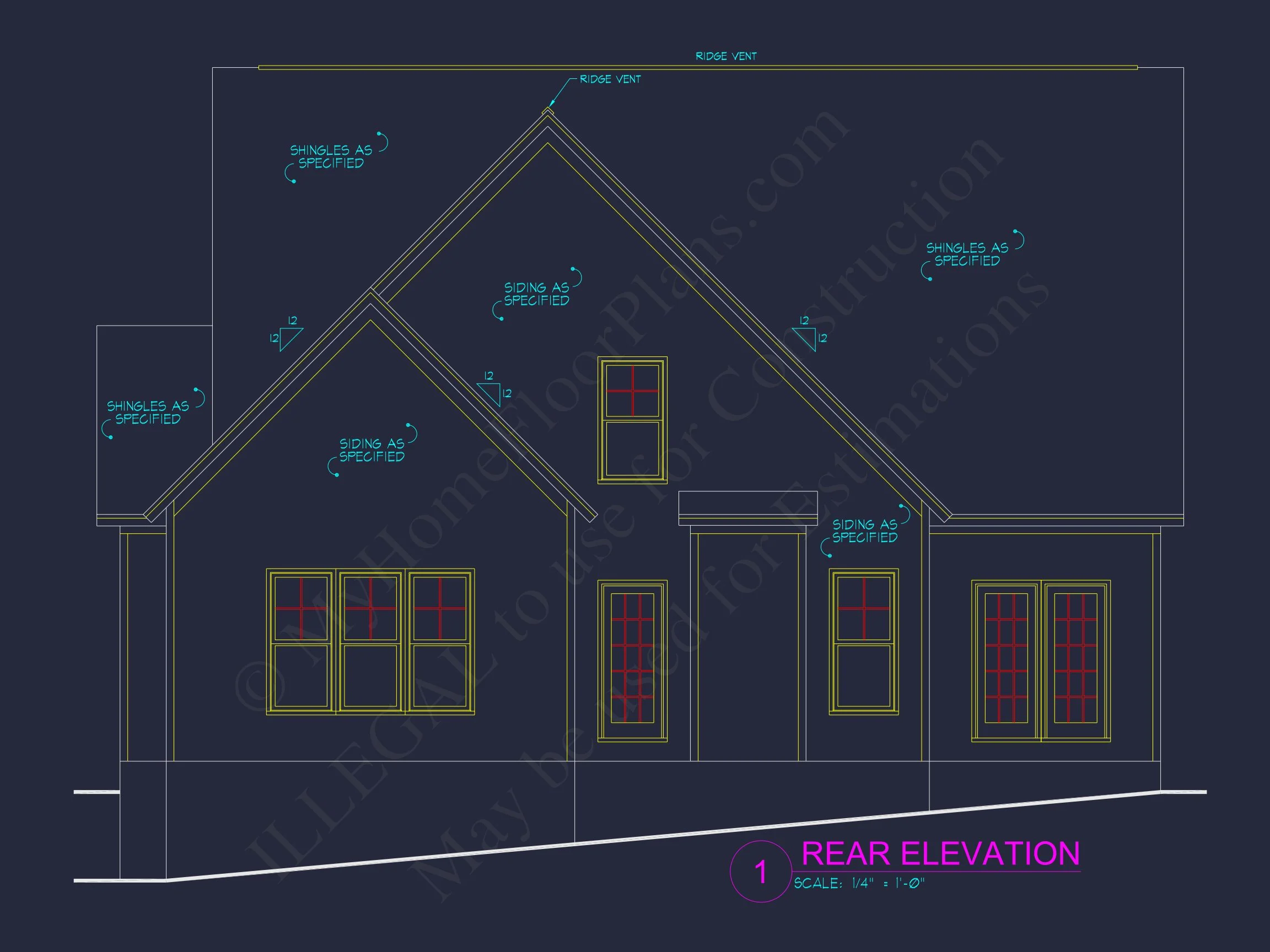 7-2131 HOUSE PLAN - Modern Farmhouse Home Plan - 4-Bed, 3-Bath, 2,450 SF 4 Modern Craftsman house Plan with 4 Bedrooms and Open Floor