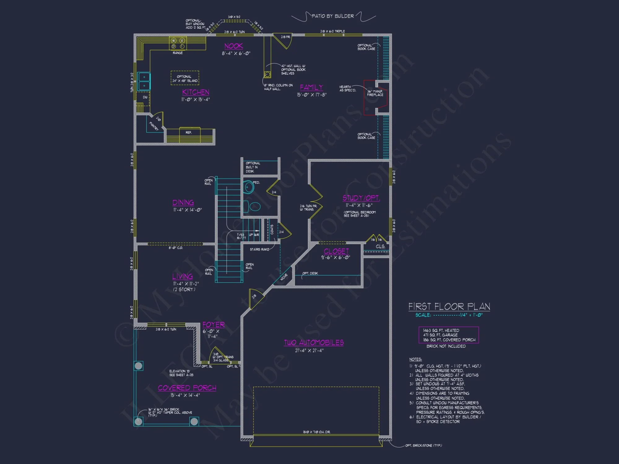 Elegant 2-Story house Plan with 4 Beds and Open Floor Design