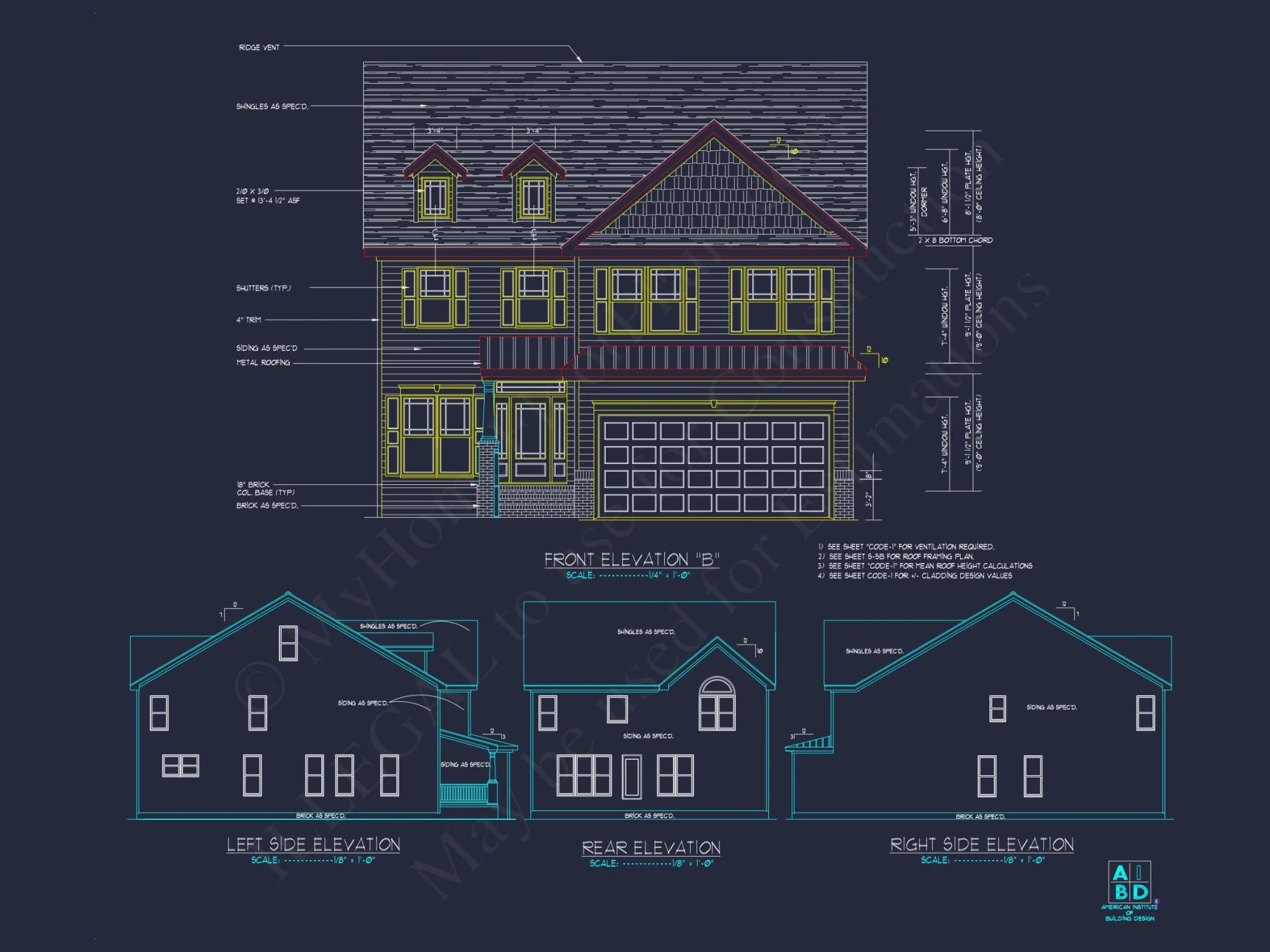 Elegant 2-Story house Plan with 4 Beds and Open Floor Design