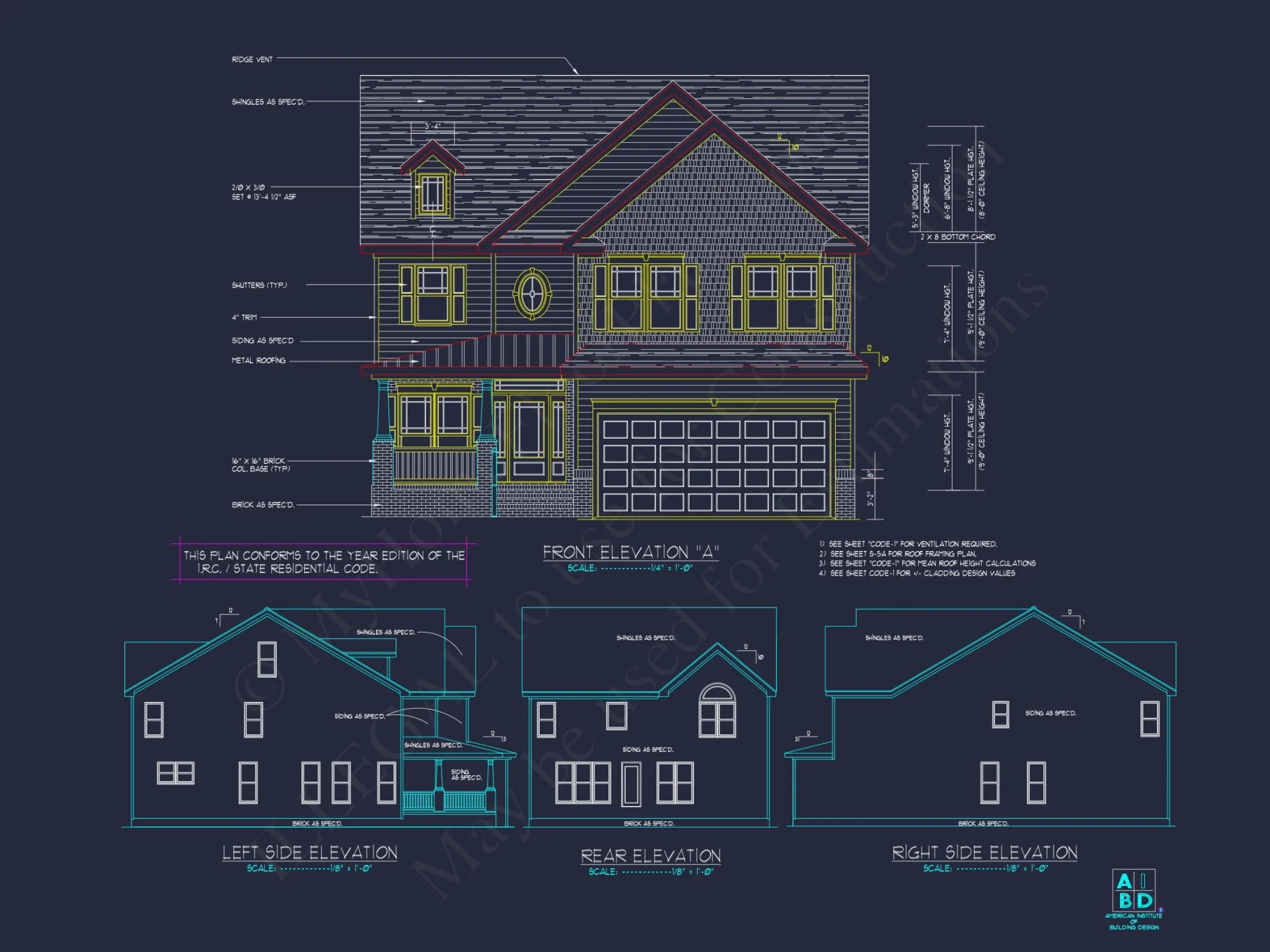 Elegant 2-Story house Plan with 4 Beds and Open Floor Design