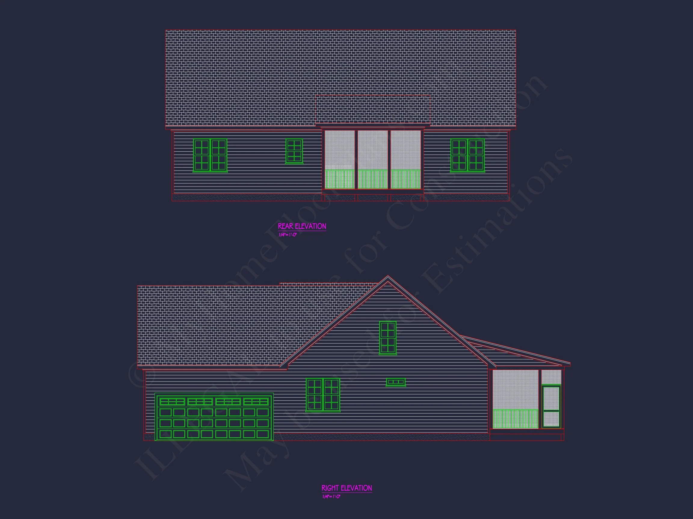 20-2194 HOUSE PLAN -Modern Farmhouse Home Plan - 3-Bed, 2-Bath, 2,050 SF 3 Traditional Country house Plan with Open Floor Plan & CAD Designs