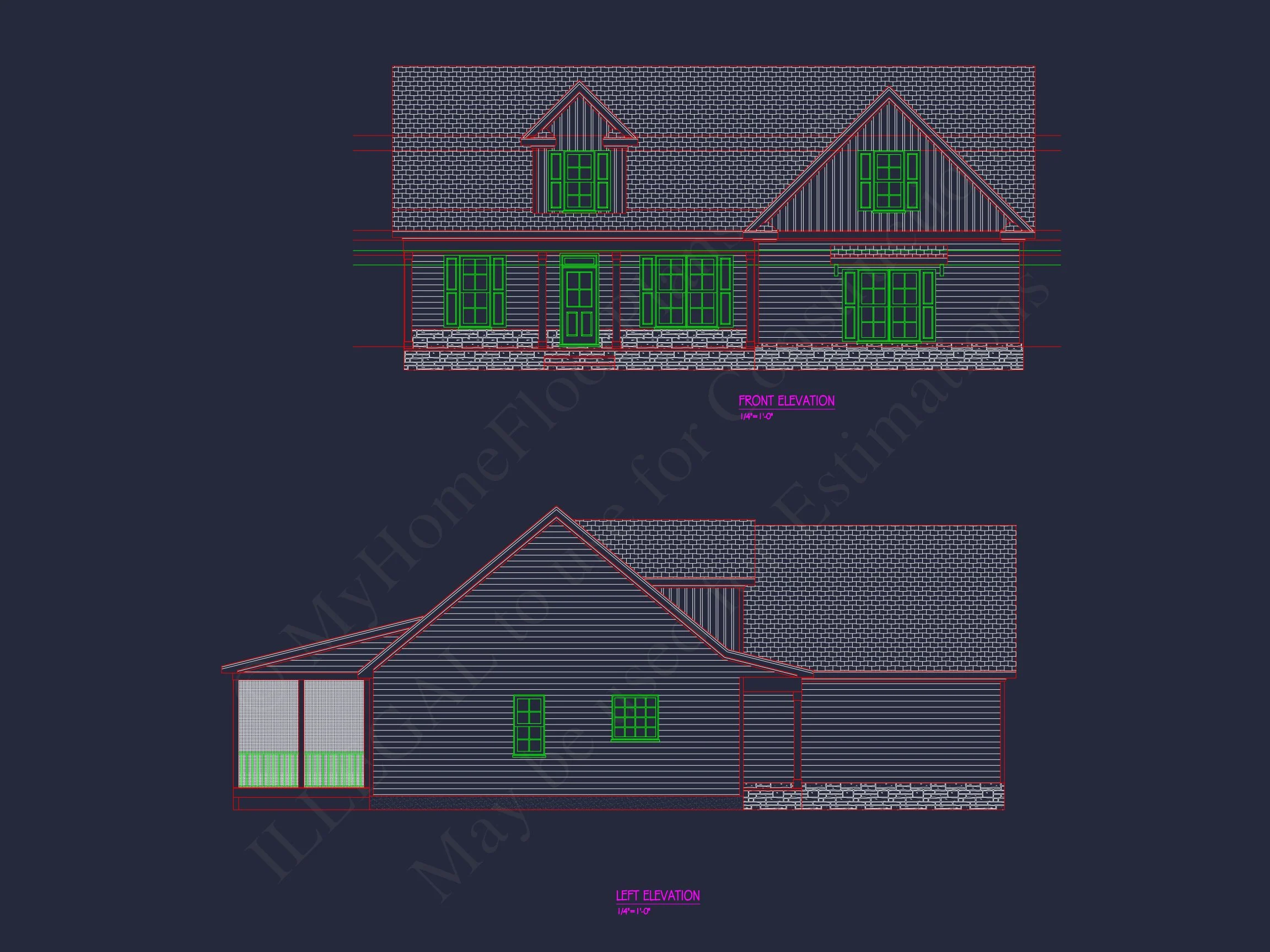 20-2194 HOUSE PLAN -Modern Farmhouse Home Plan - 3-Bed, 2-Bath, 2,050 SF 2 Traditional Country house Plan with Open Floor Plan & CAD Designs