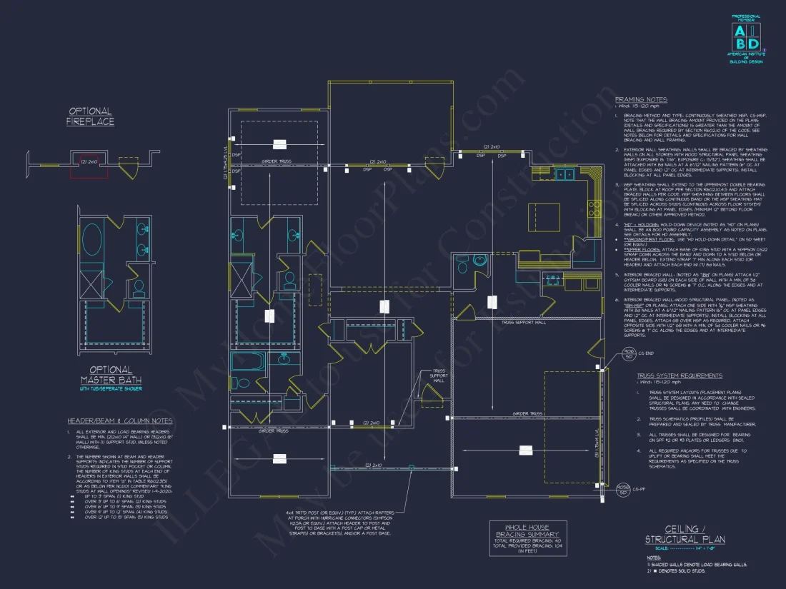 Craftsman house Plan with 3 Bedrooms, 2 Baths & Open Floor Design