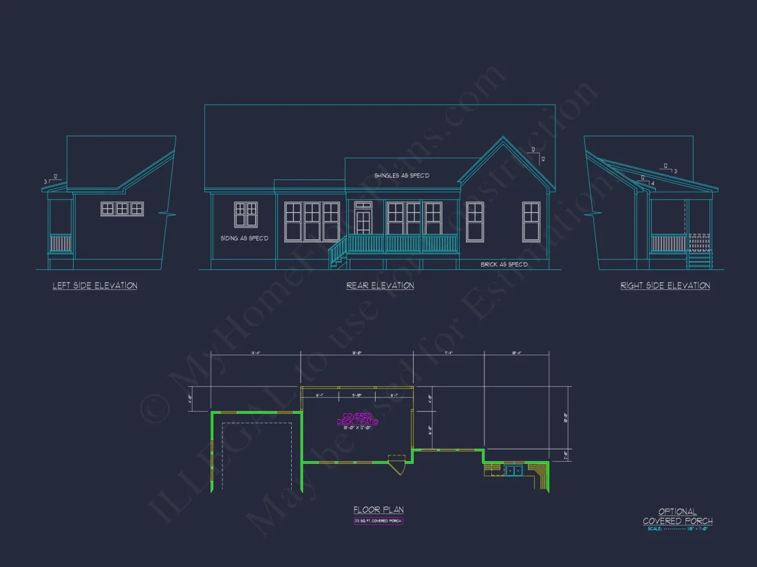 Craftsman house Plan with 3 Bedrooms, 2 Baths & Open Floor Design