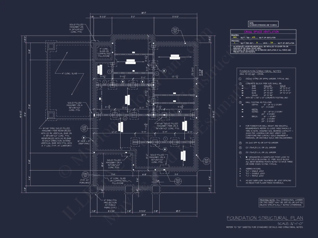 Craftsman house Floor Plan with 2 Stories, CAD Blueprint Designs