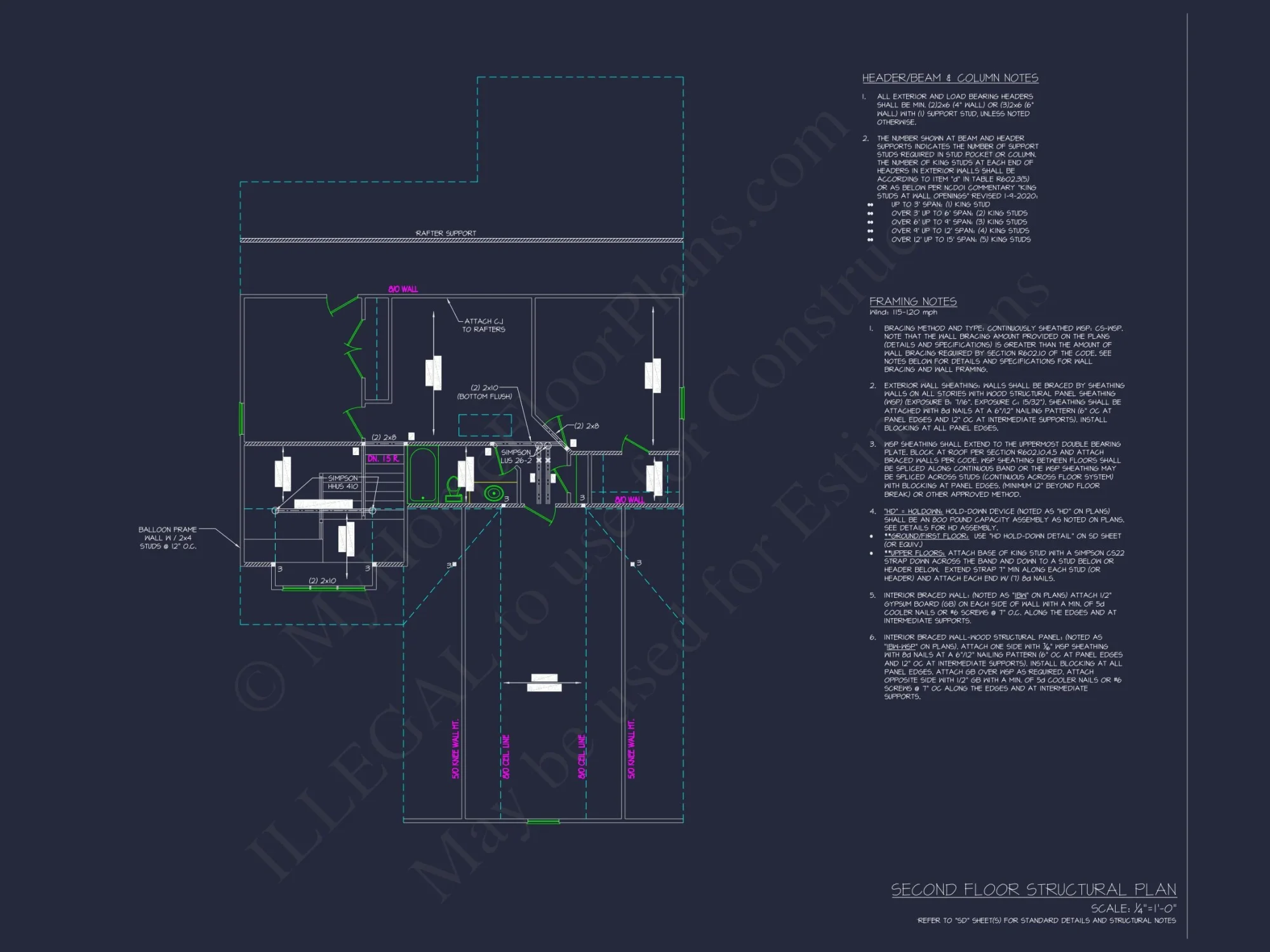Craftsman house Plan with 3 Bedrooms and Open Floor Layout