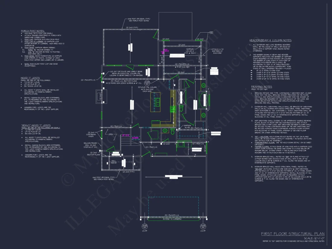 Craftsman house Plan with 3 Bedrooms and Open Floor Layout