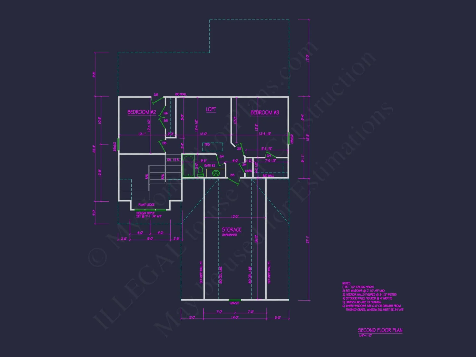 Craftsman house Plan with 3 Bedrooms and Open Floor Layout